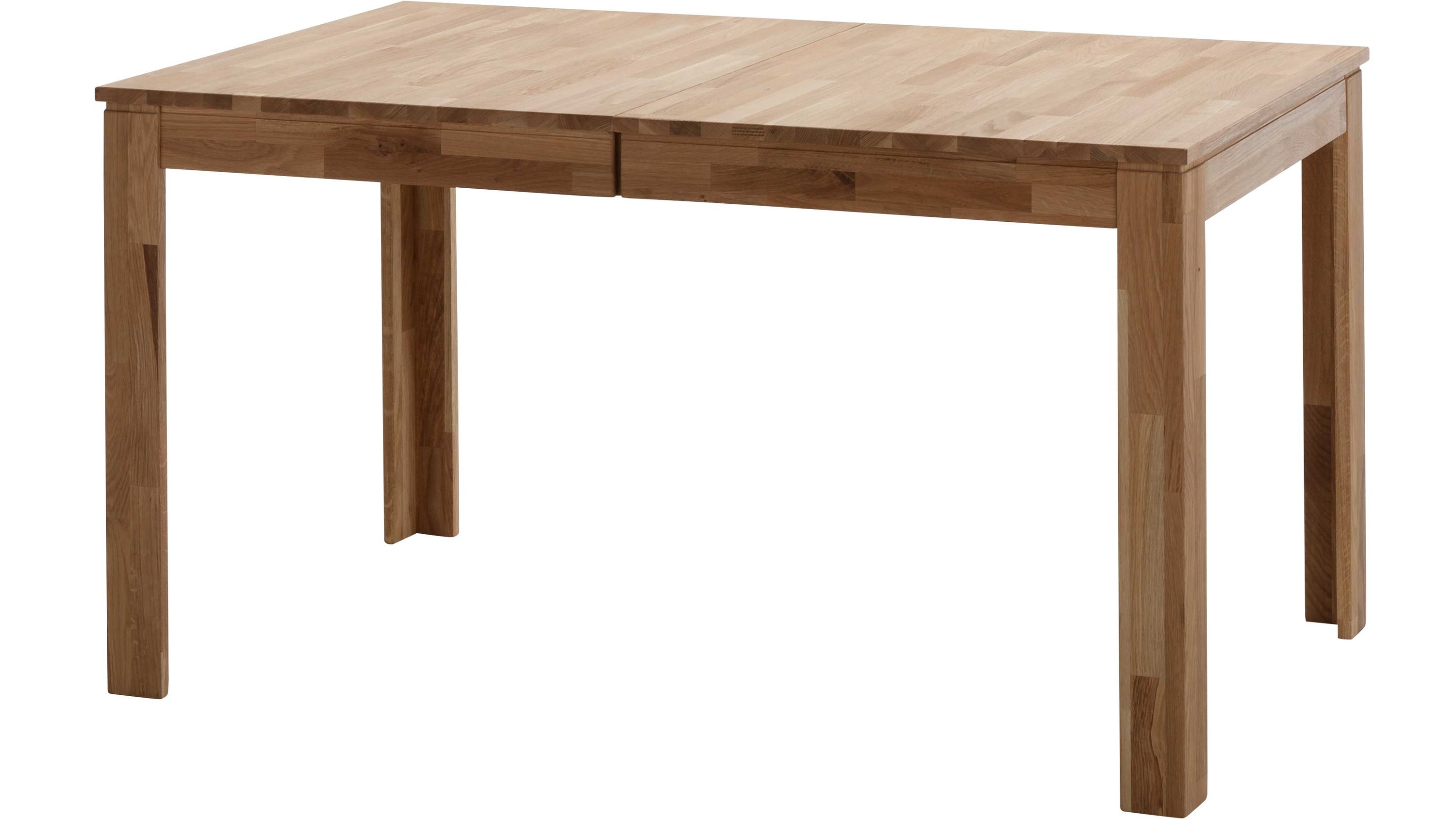Esstisch mit Ausziehfunktion aus geöltem Holz Rechteckiger Esstisch aus geöltem Holz mit vier geraden Beinen und Ausziehfunktion