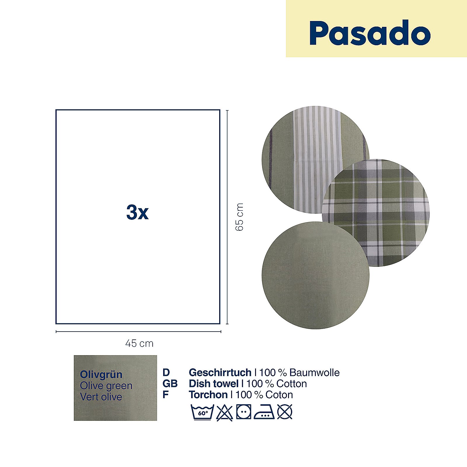 Kela Geschirrtuch Pasado – Schwarz‑Weiß