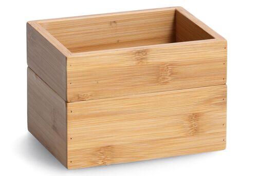 Rechteckige Bambusbox 2er-Set