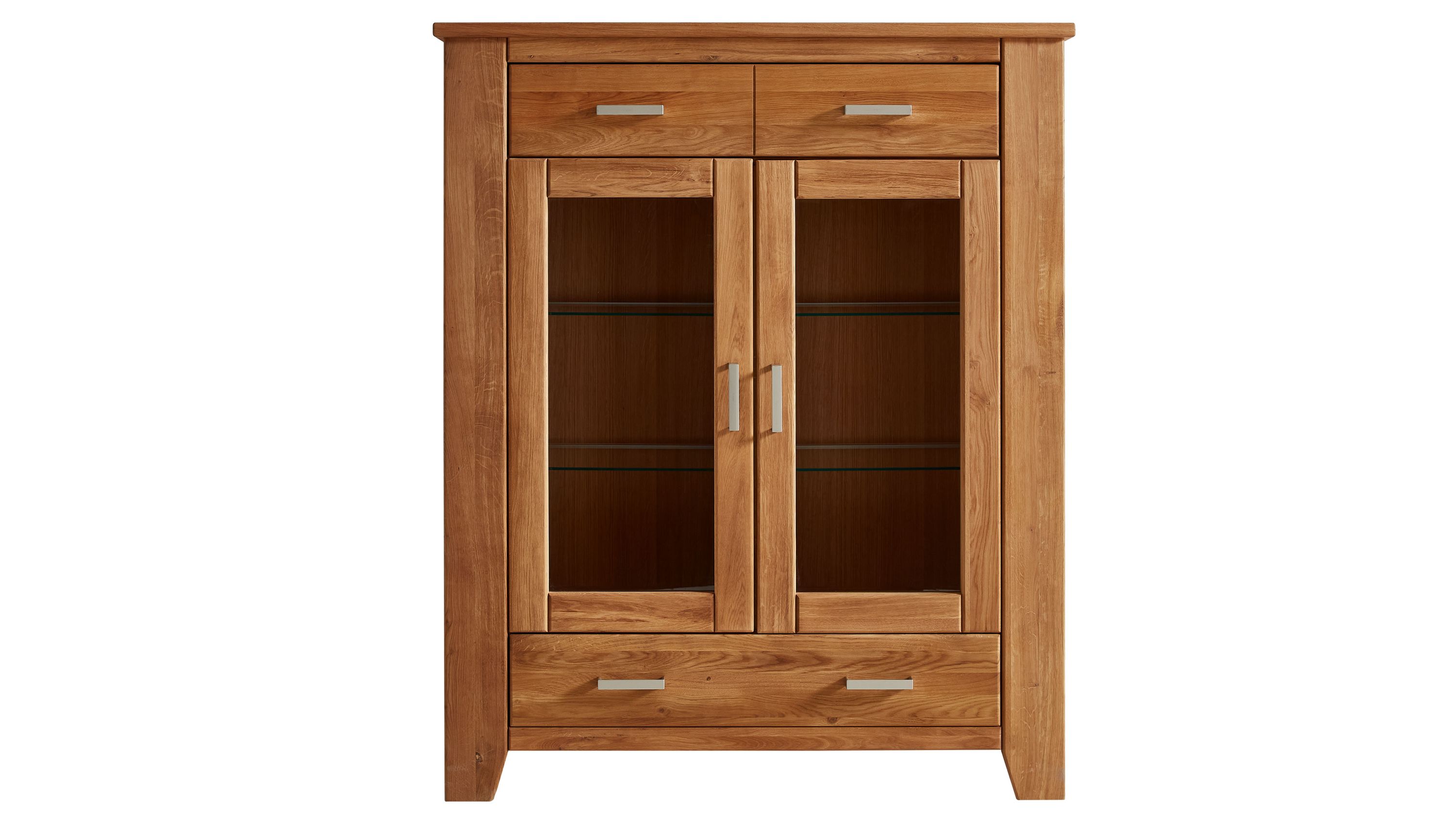 WOODS & TRENDS Programm Loft - Highboard Eiche natur - zwei Türen, drei Schubladen, Breite ca. 131 cm