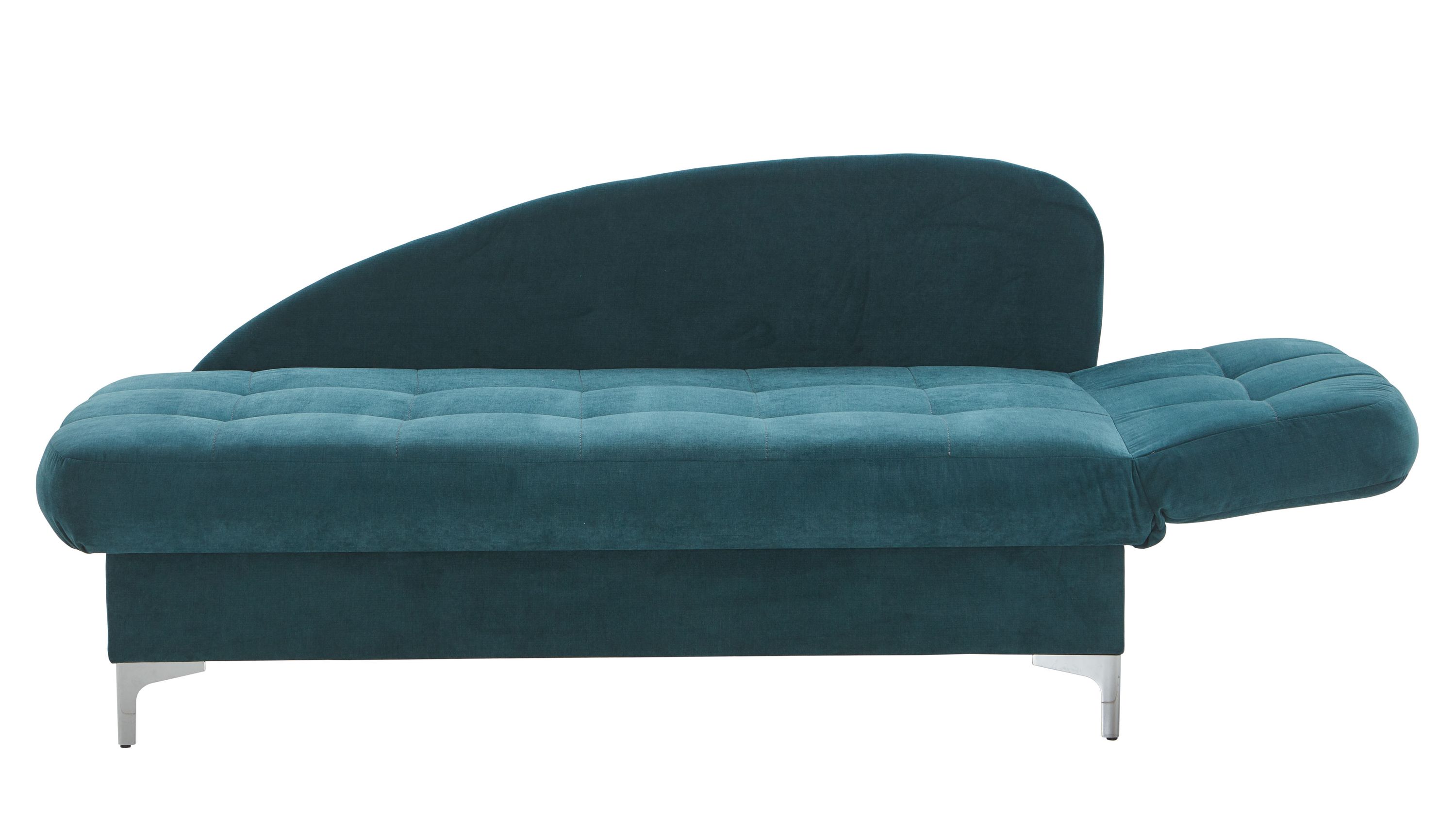 Schlafsofa mit asymmetrischer Rückenlehne und smaragdgrünem Bezug