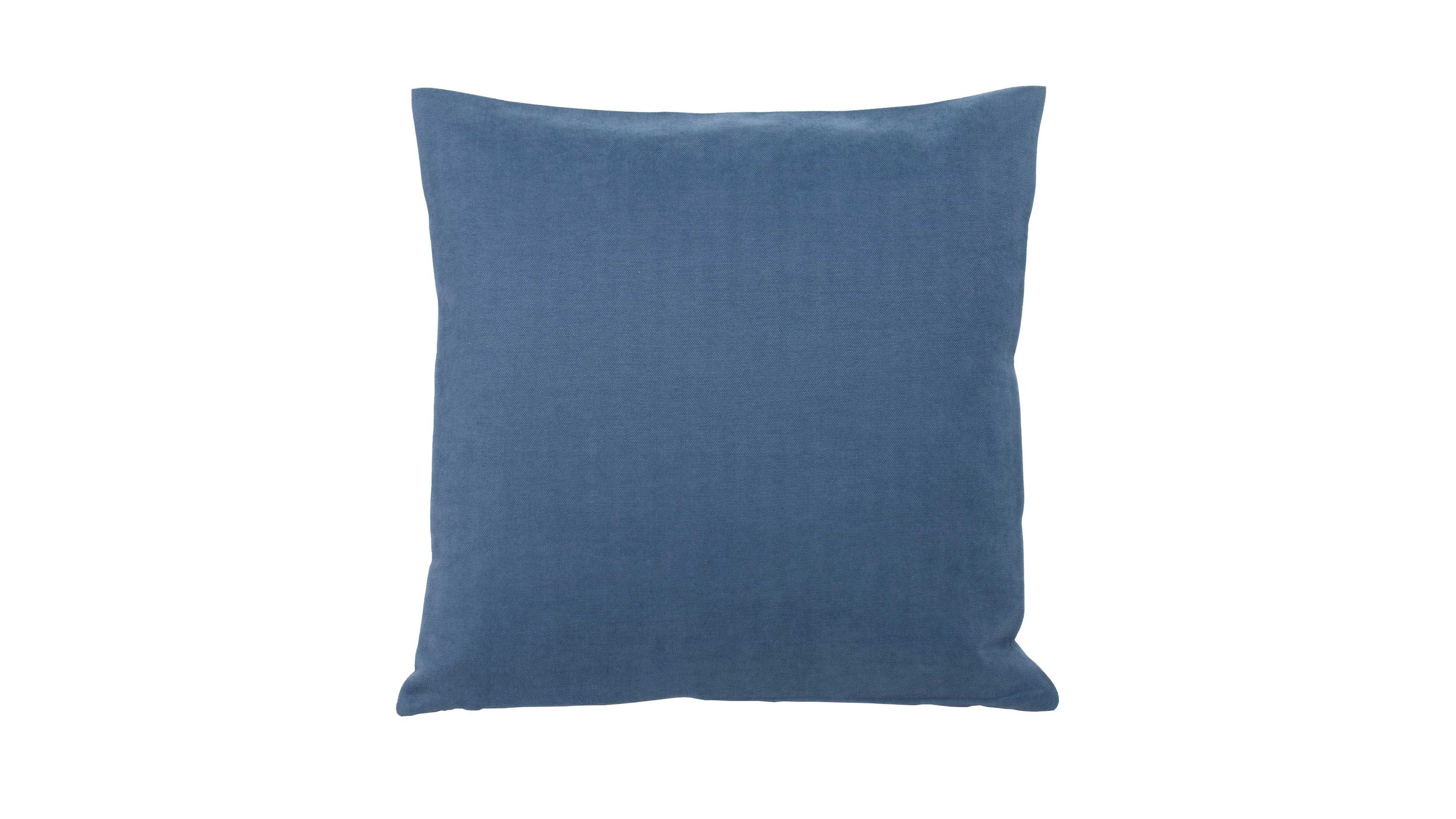 Quadratischer Kissenbezug in einfarbigem Blau