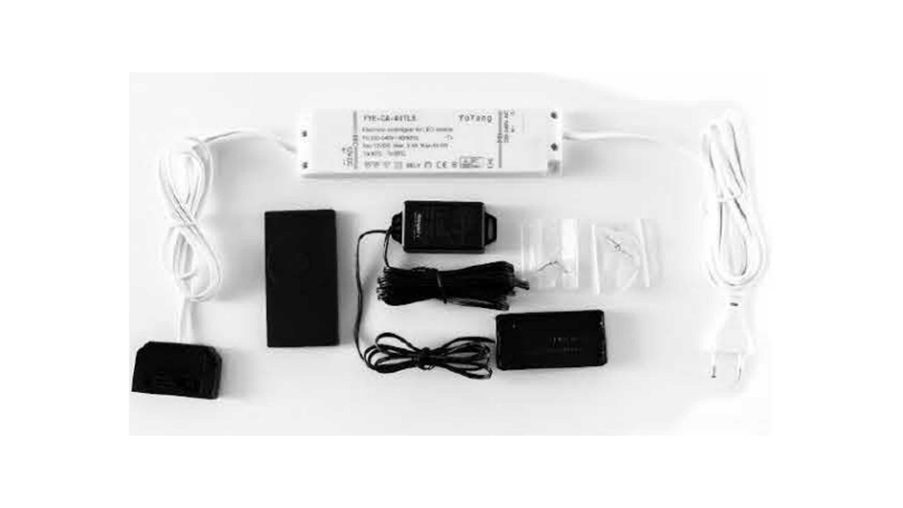 Funkfernbedienungs-Set mit Steuergerät Fernbedienung Kabeln und Befestigungsmaterial