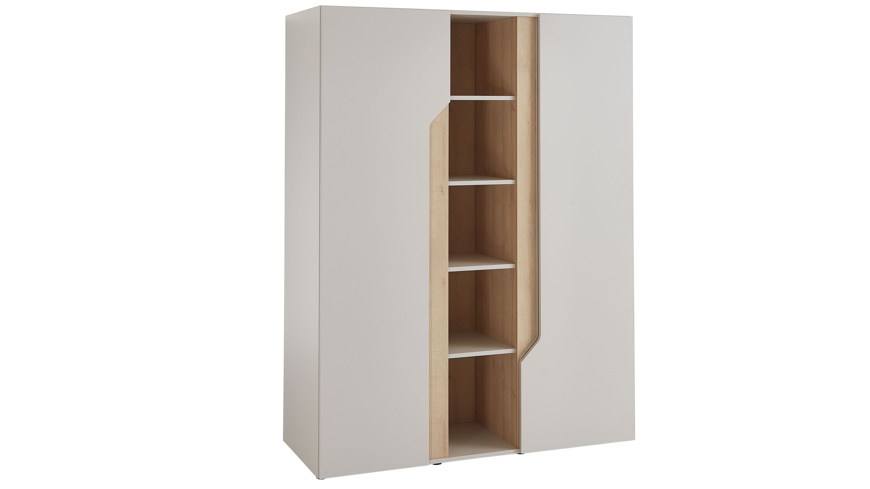 Jugendzimmer Serie ZE 1 - Kleiderschrank Weiß & Eichefarben - ca. 154 x 202 cm
