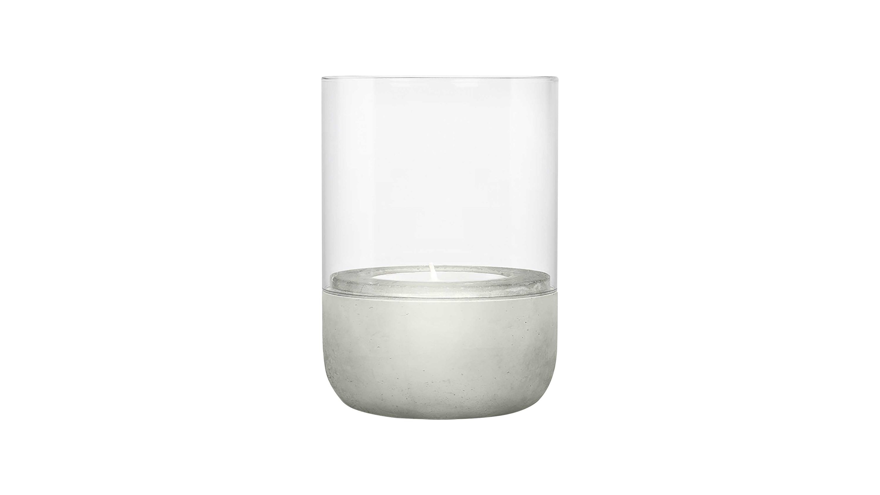 blomus Windlicht Calma Klarglas & Beton  Höhe ca. 20 cm