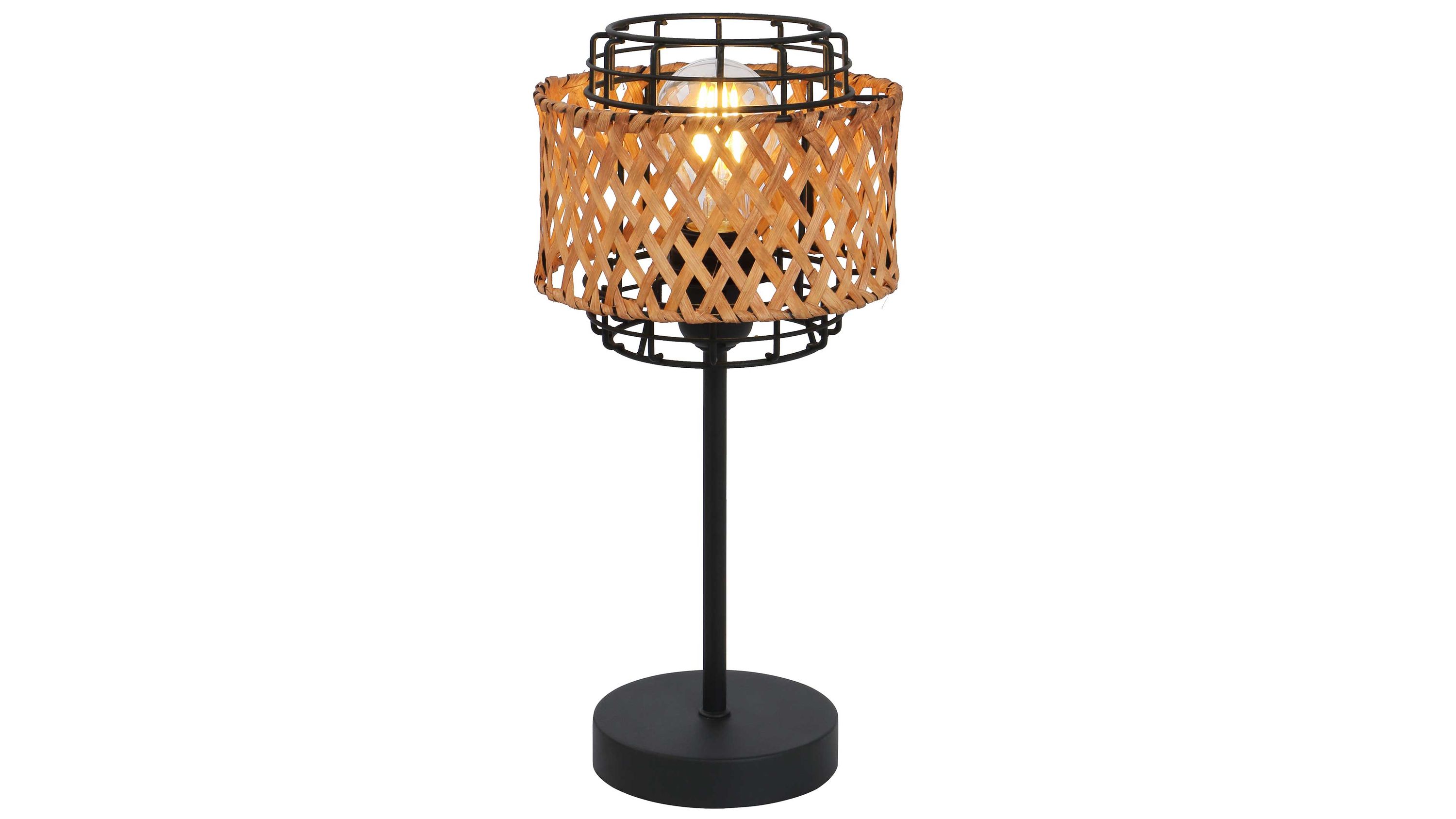 Tischleuchte Gina Bambus & Metall  Höhe ca. 32 cm