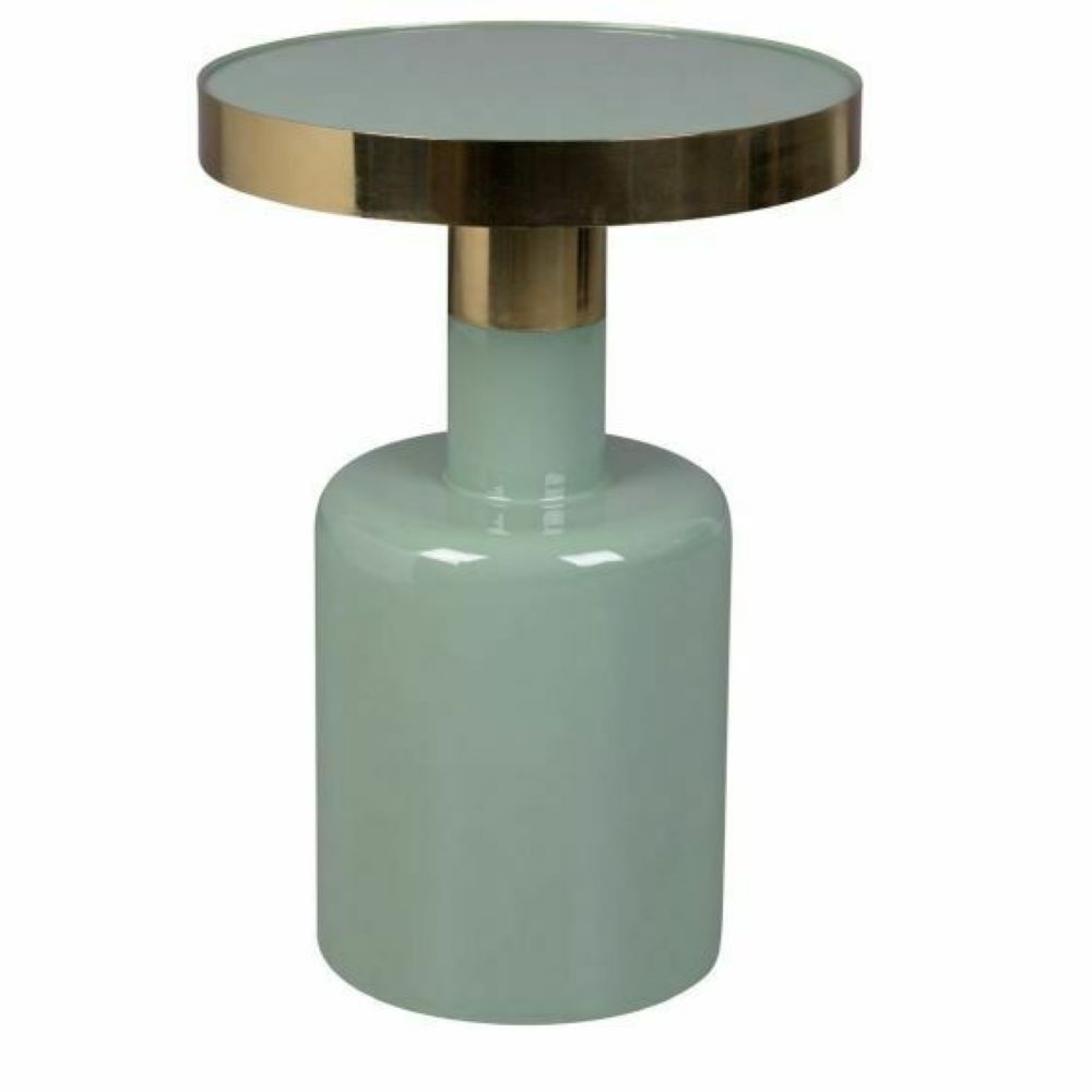 Zuiver Glam Beistelltisch Couchtisch Grün Gold Dekotisch Design Emaille Tisch