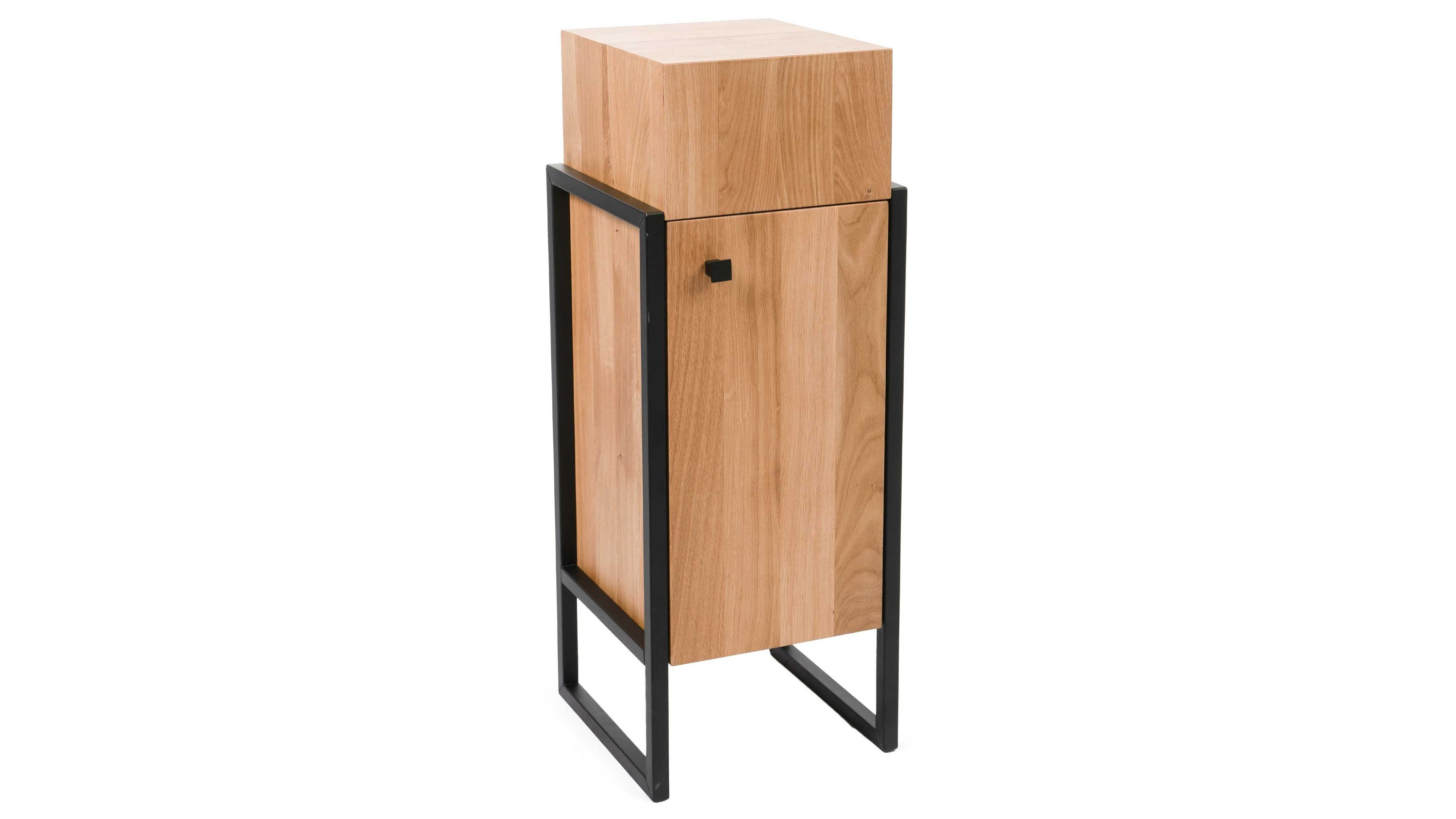 Kommode Bolzano 3 Wildeiche & schwarzes Metallgestell