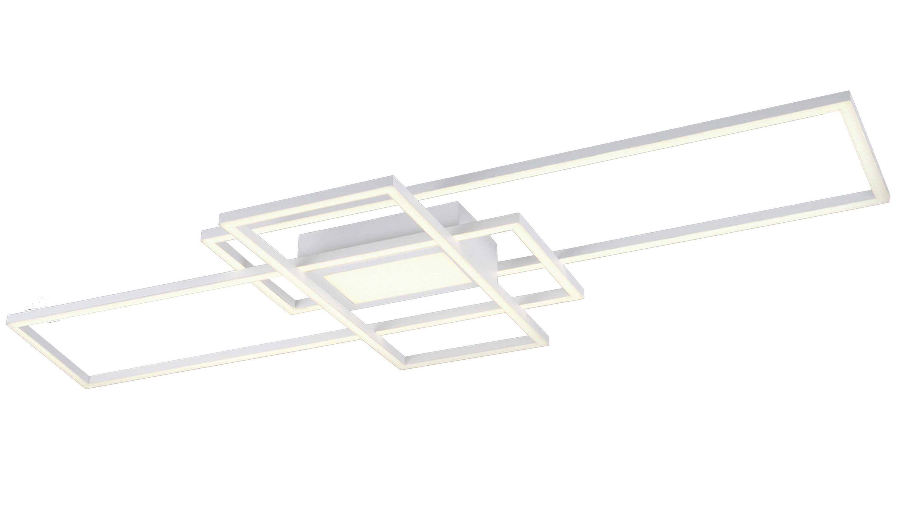 Trio Deckenleuchte Irvine weißes Metall  Länge ca. 105 cm