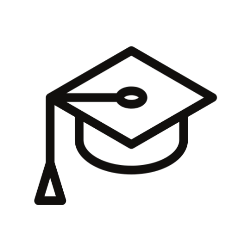 Icon eines Studentenhuts Icon eines Stundentenhuts, der auf den Bereich Ausbildung bei Möbel Bohn hinweisen soll.