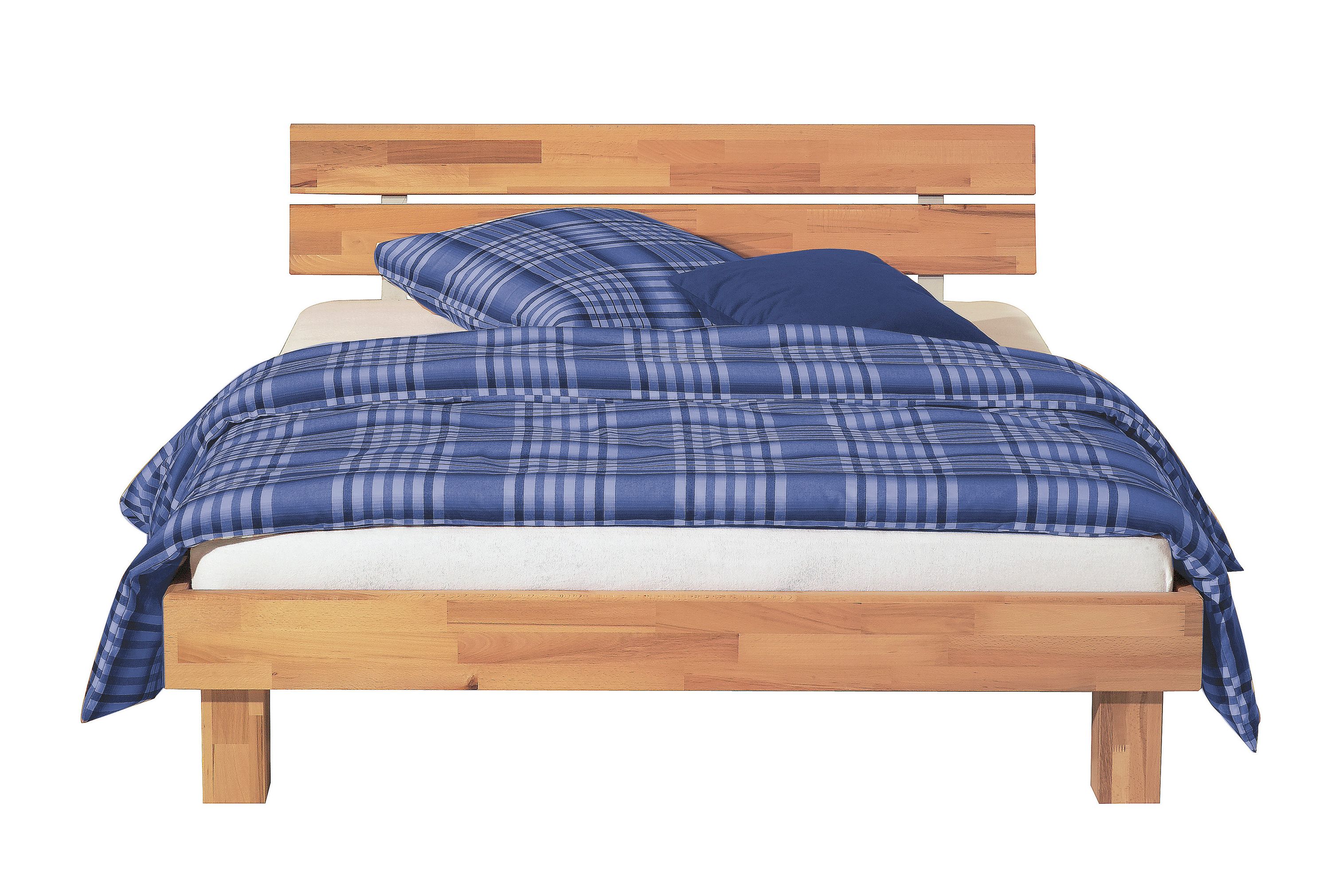 Massivholz-Bettgestell, ein Futonbett mit Komfort natur geöltes Kernbuchenholz - Liegefläche ca. 140 x 200 cm