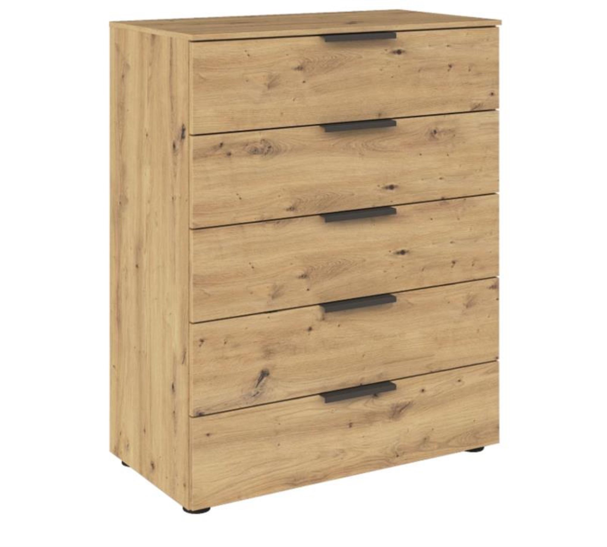 Rauch Flipp Kommode Eiche Artisan 80 x 100 x 42 cm 5 Schubladen