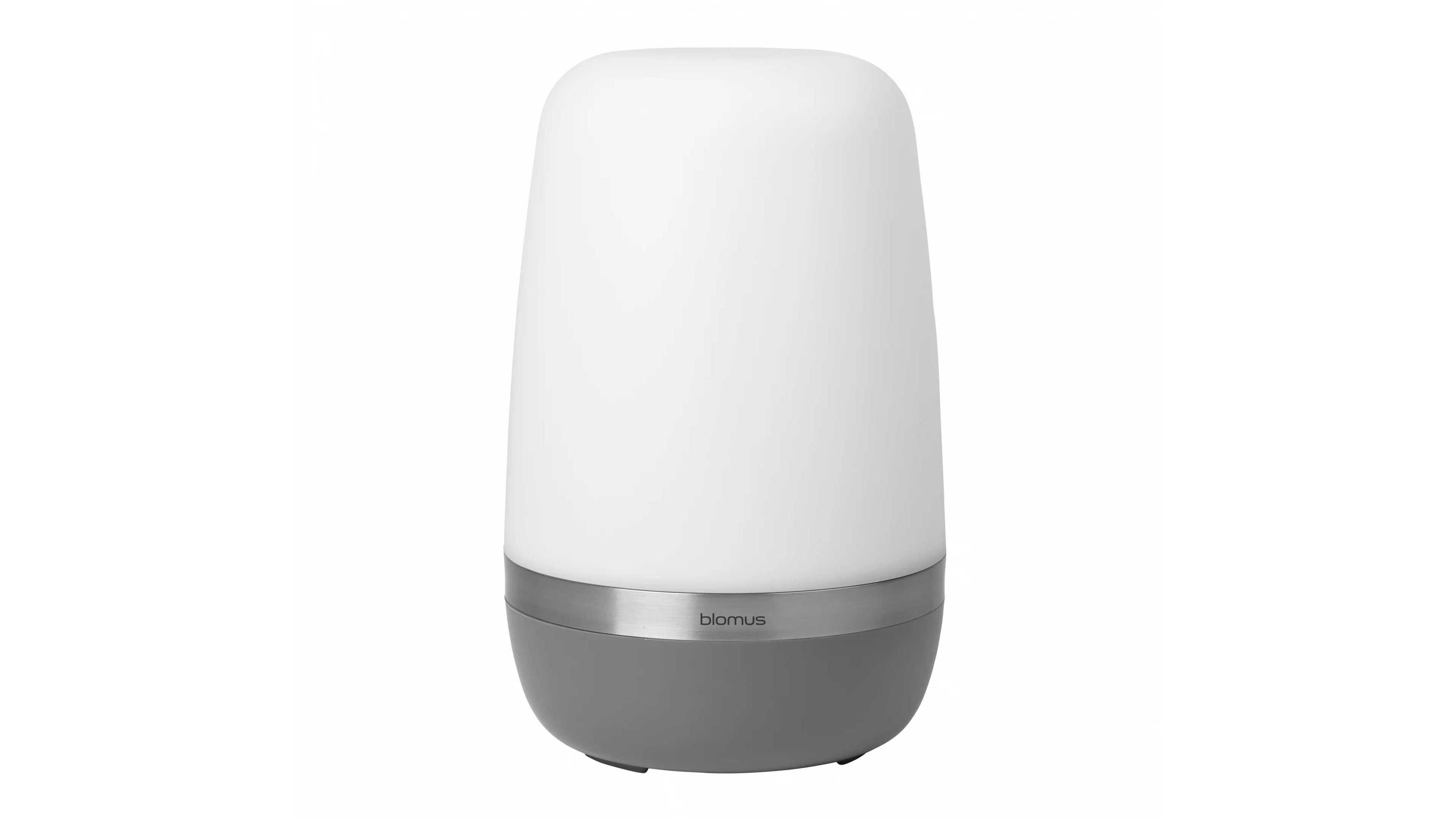blomus mobile Outdoor LED-Tischleuchte Spirit warmgrauer Kunststoff & Edelstahl  Höhe ca. 35 cm