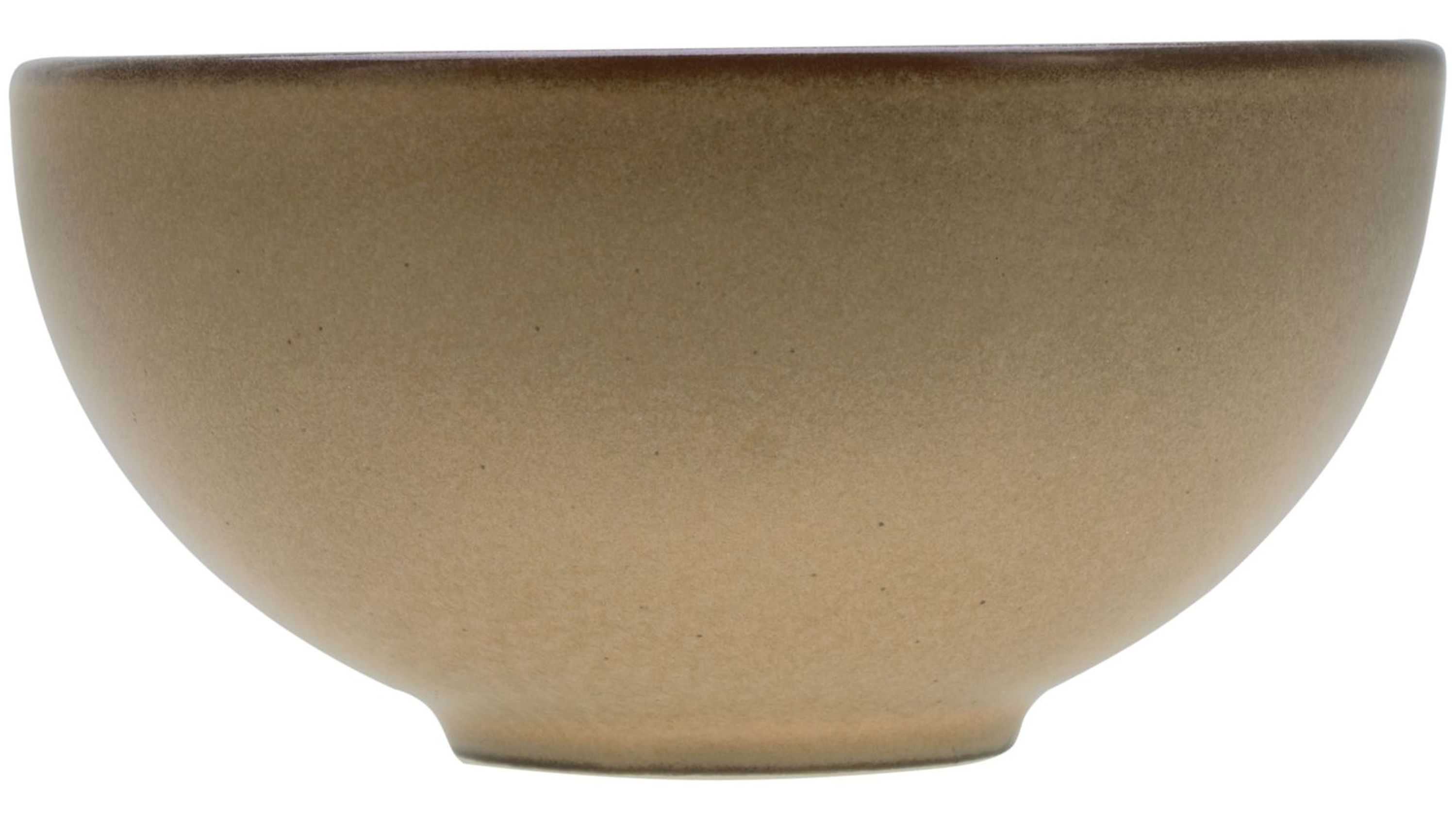 Beige runde Dipschale Runde Dipschale mit glatter Oberfläche in beigem Farbton