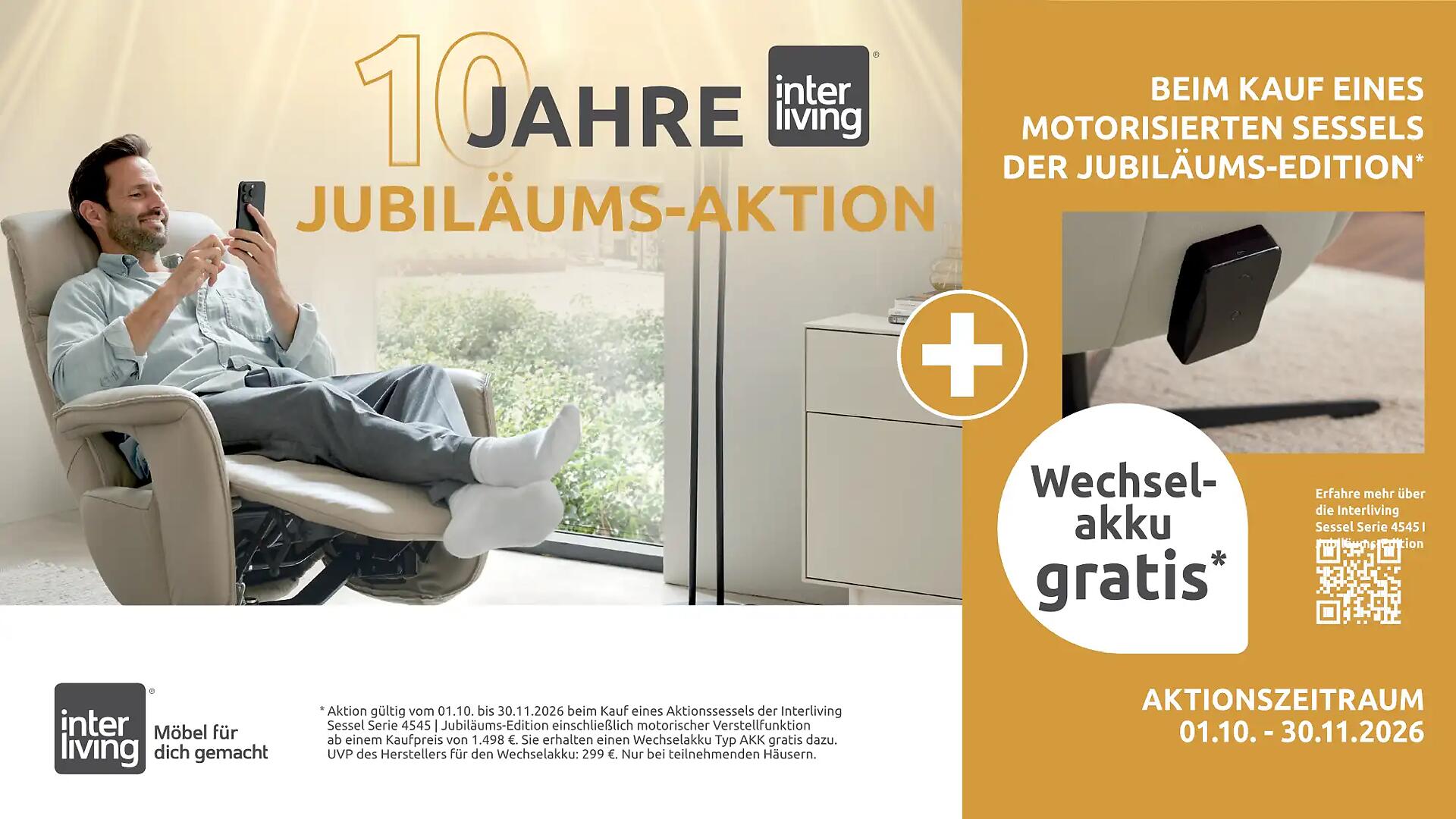 10 JAHRE INTERLIVING: FEIERN SIE MIT UND SICHERN SIE SICH JETZT EINEN KOSTENLOSEN WECHSELAKKU"