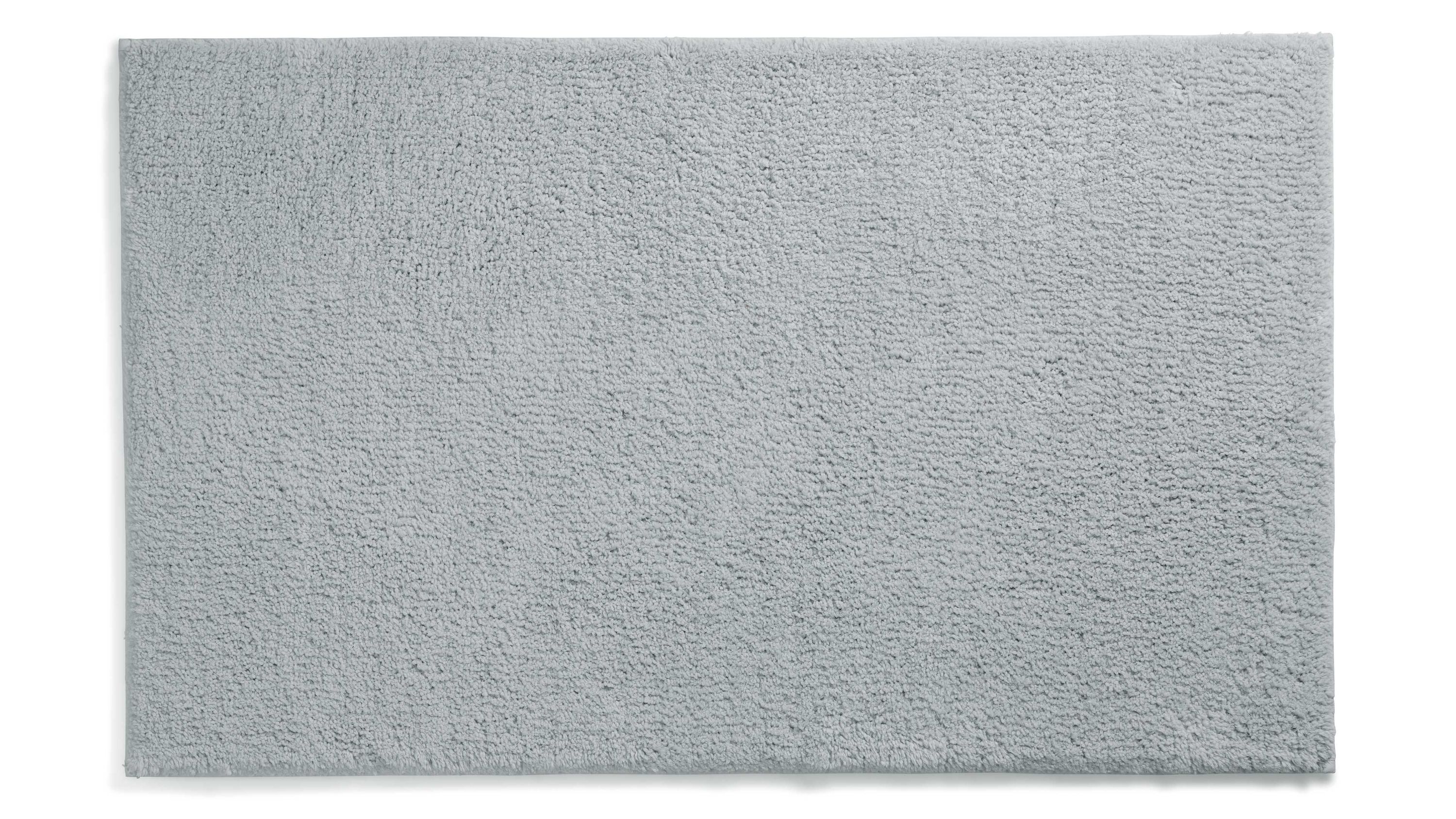 Hellgraue rechteckige Badematte Rechteckige Badematte in hellgrauer Farbe mit weicher Oberfläche