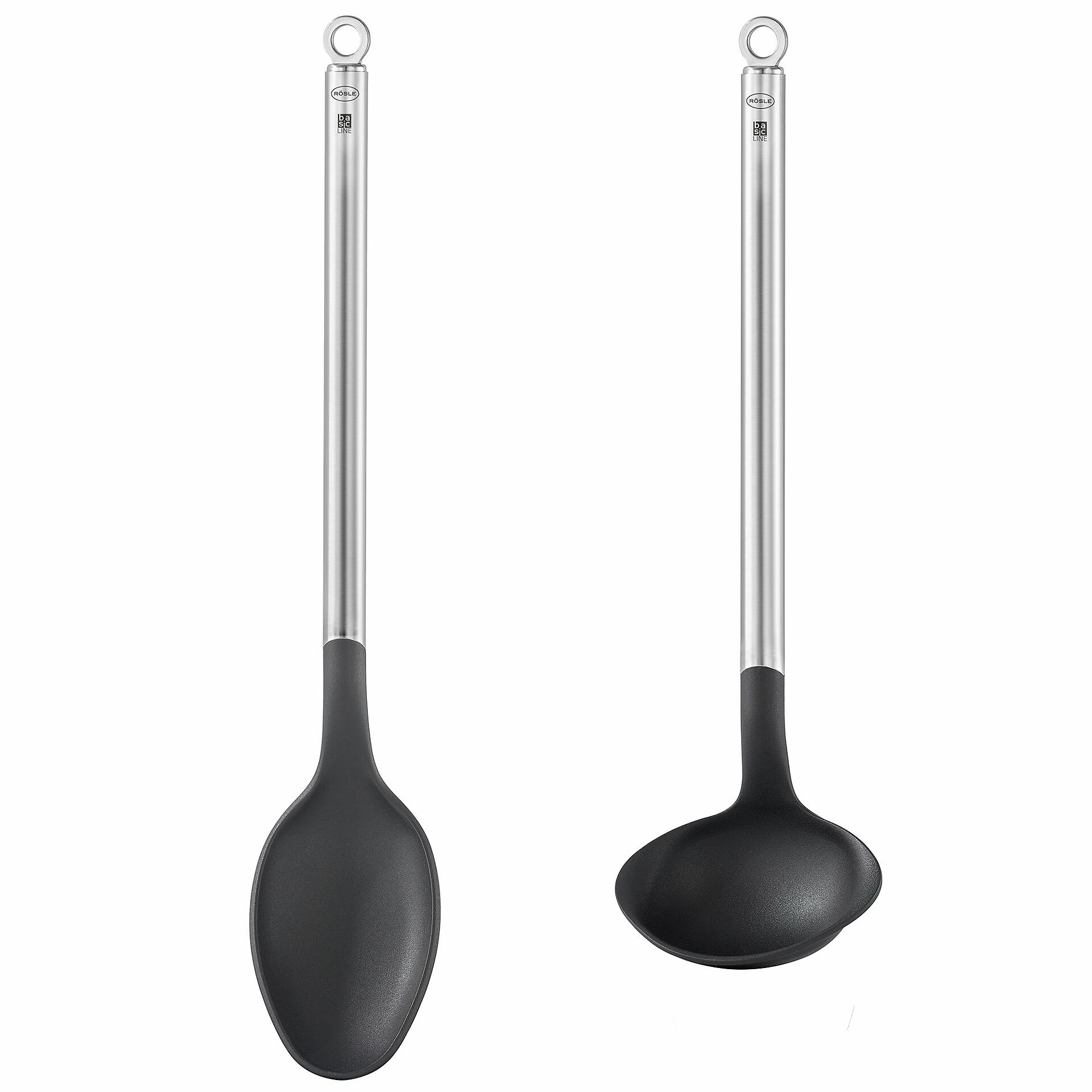 Rösle Gourmet-Set Soße Schöpflöffel Edelstahl Silber Spülmaschinengeeignet Edelstahlgriff 32 x 4 x 7,5 cm
