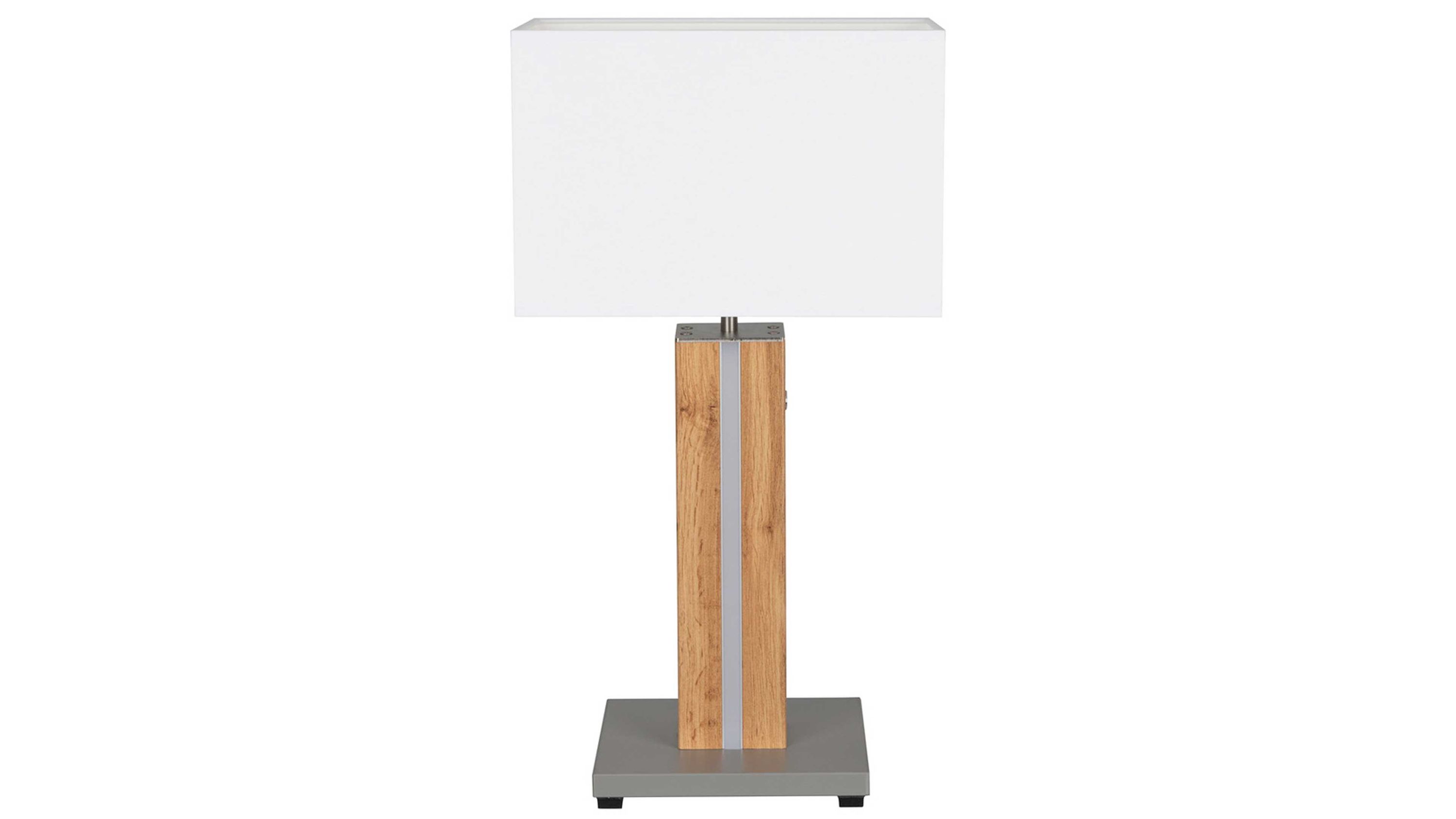 SPOT LIGHT Tischleuchte Yaren Eiche & Weiß - Höhe ca. 56 cm