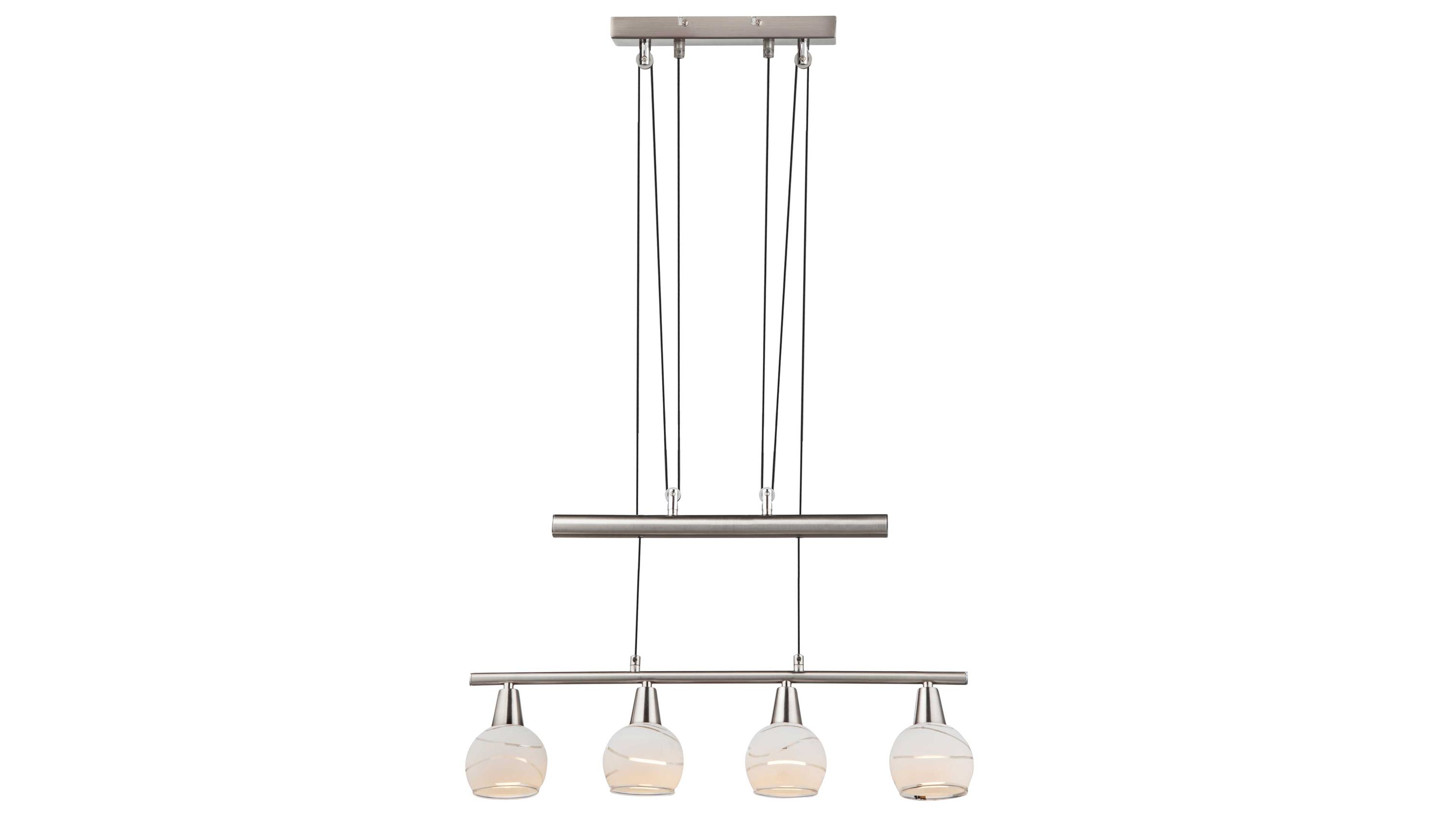 GLOBO Hängelampe Elliott Nickel & Glas  Länge ca. 60 cm