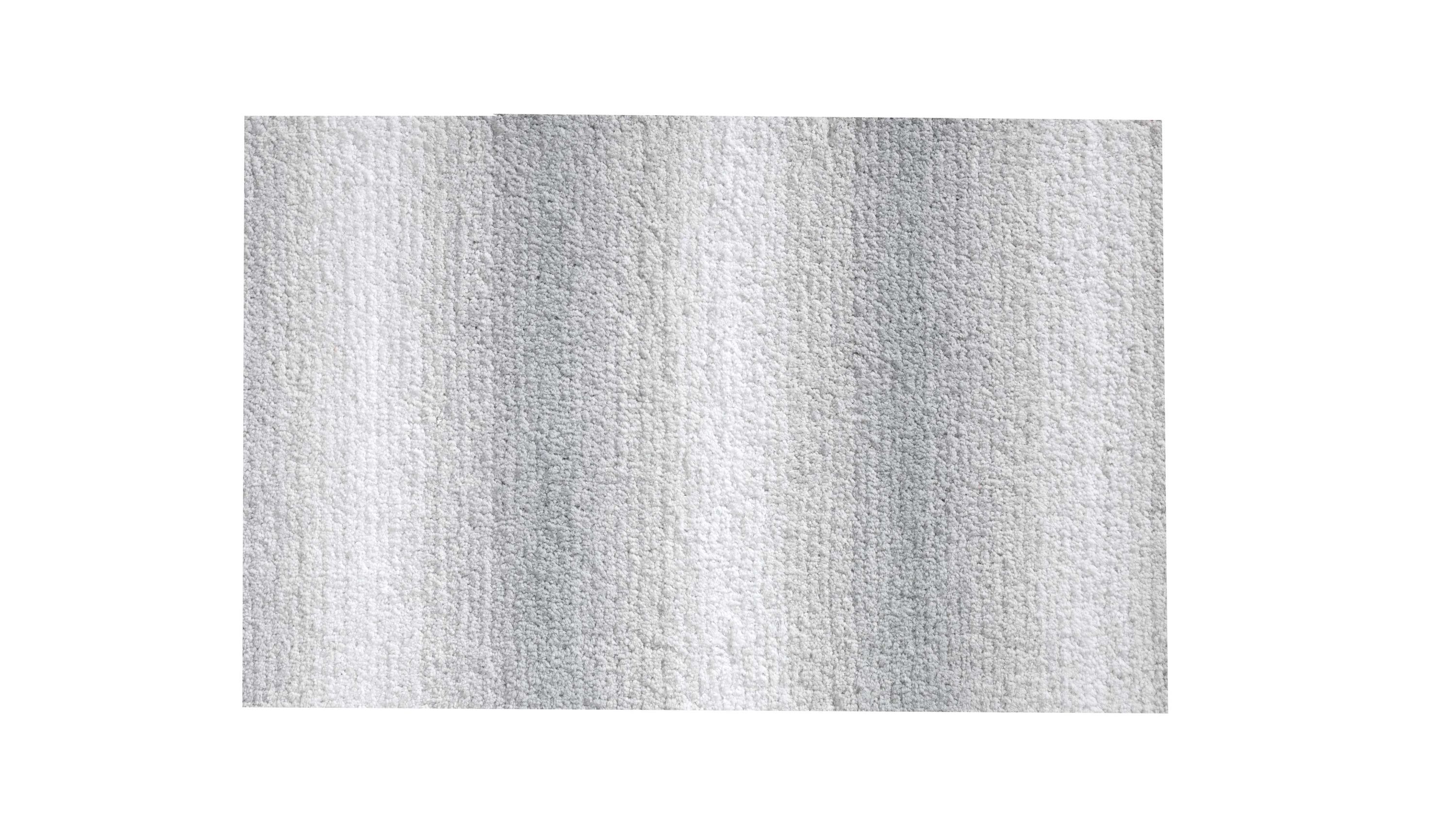 Rechteckige Badematte mit weichem Flor in verlaufenden Grautönen