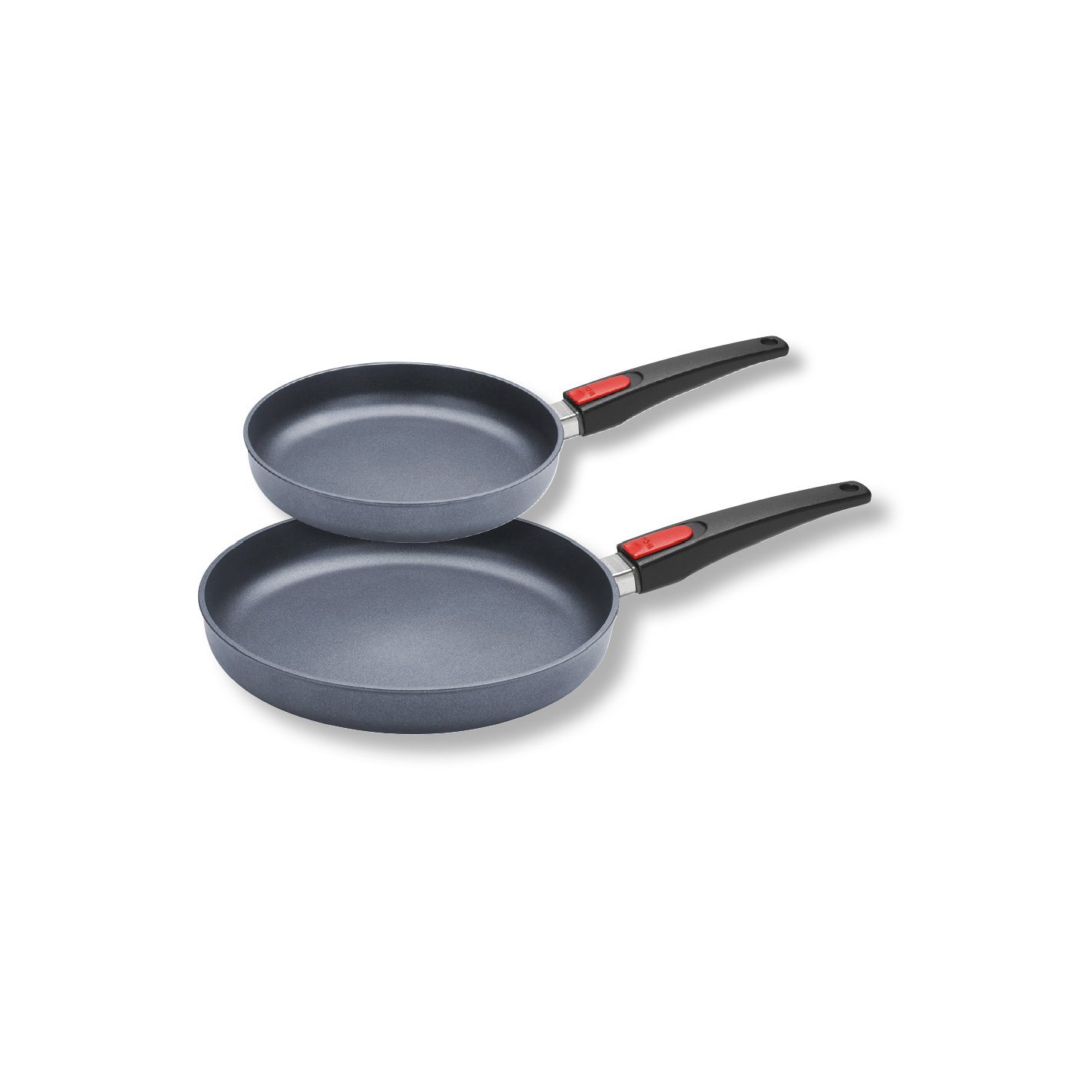 WOLL Diamond Lite 2 set grau Pfannen 24 x 28cm Wärmespeicherung backofenfest