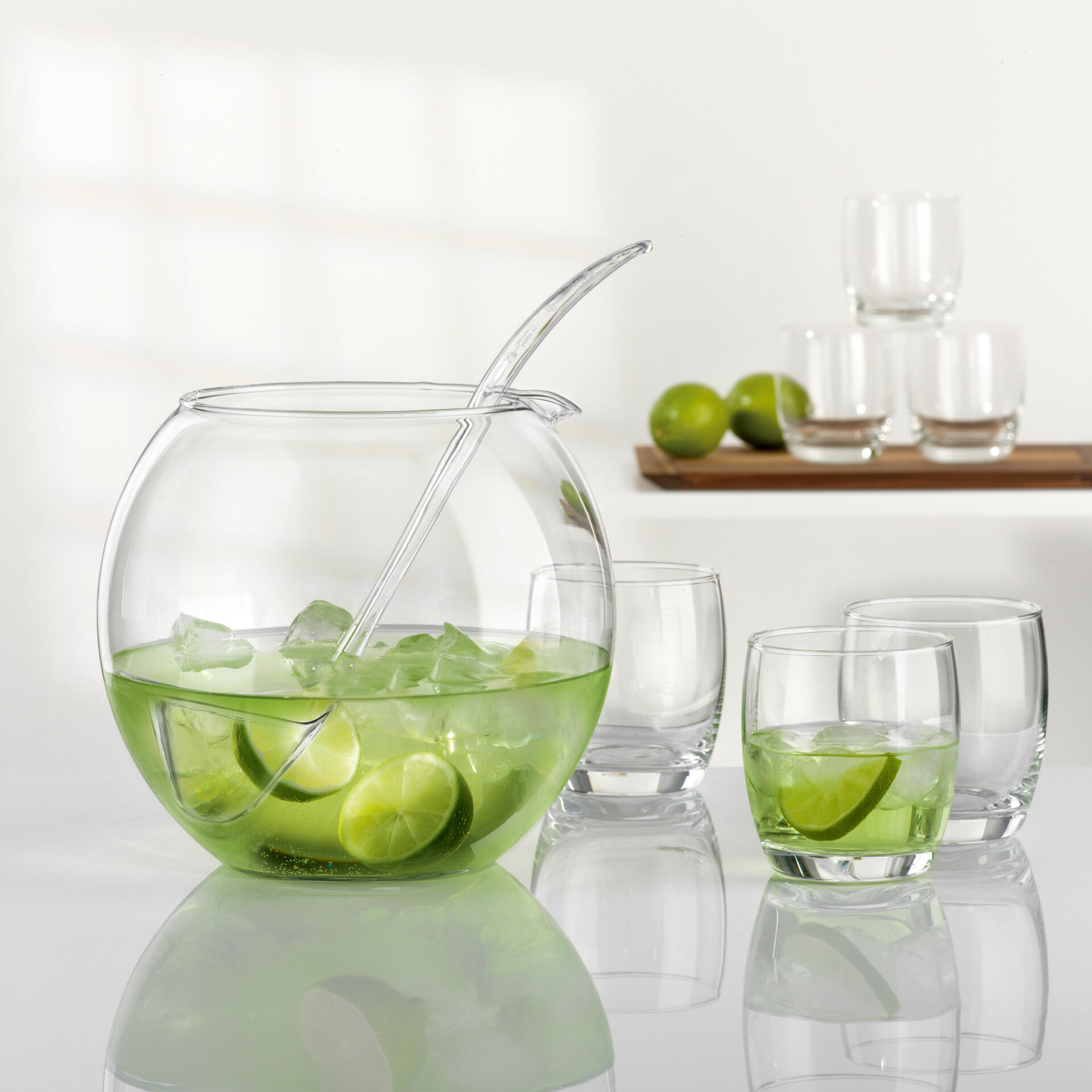 Bohemia Cristal Bowle-Set Libera Transparent 8-teilig hitzebeständig