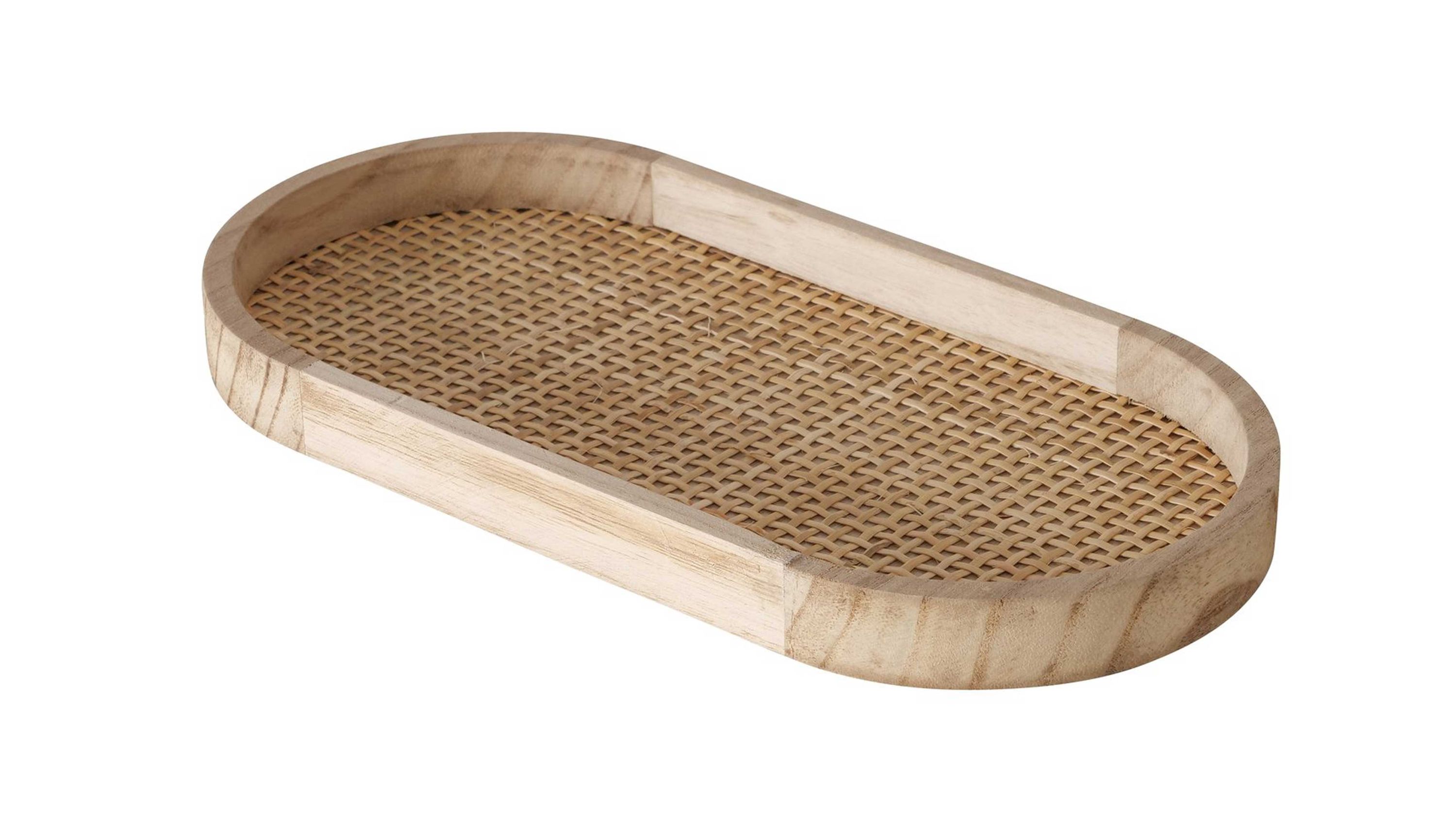 Deko-Tablett Ceres Blauglockenbaumholz - Länge ca. 30 cm
