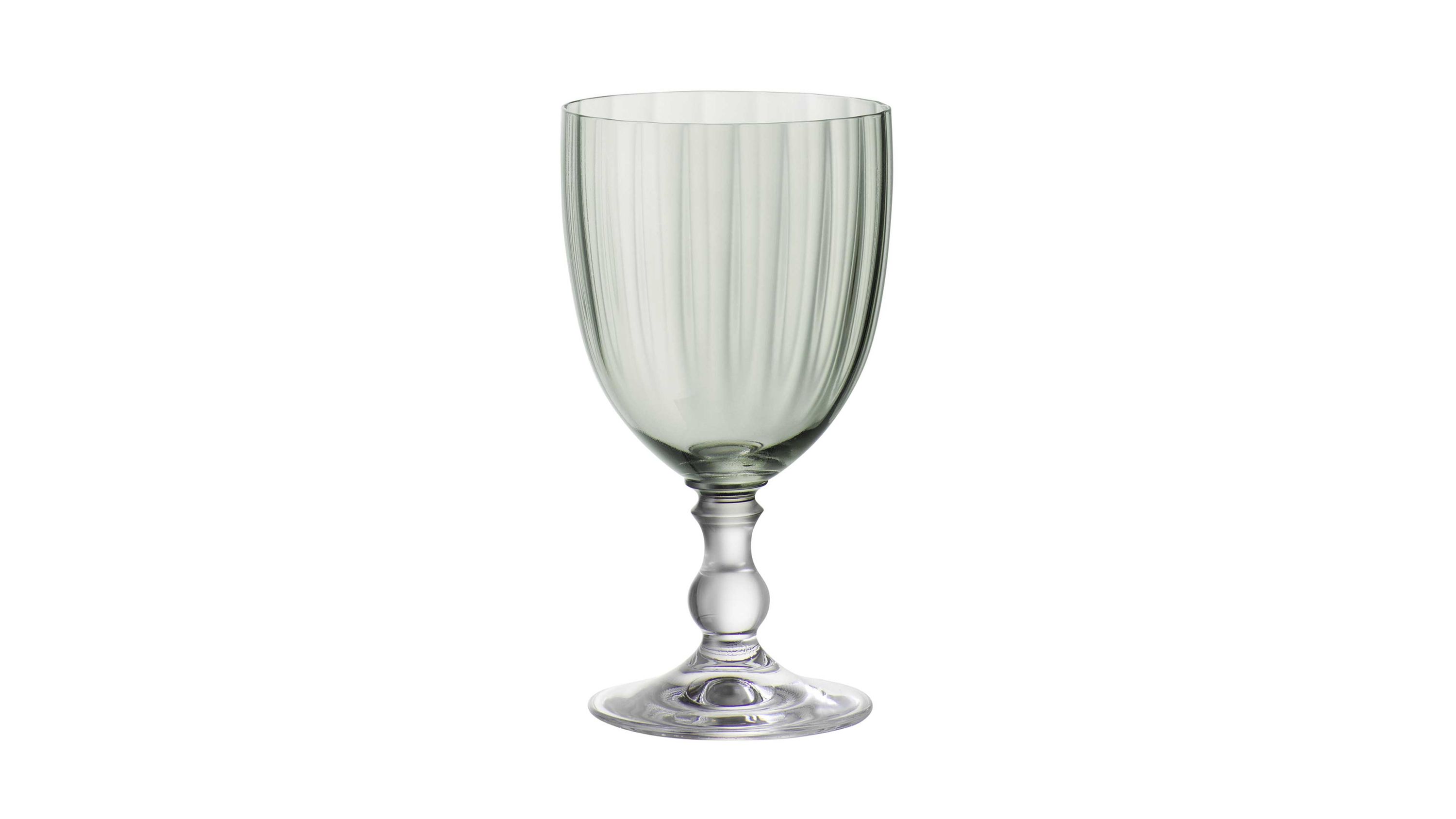BOHEMIA Cristal Rotweinglas Georgia rauchgrünes Kristallglas - ca. 350 ml