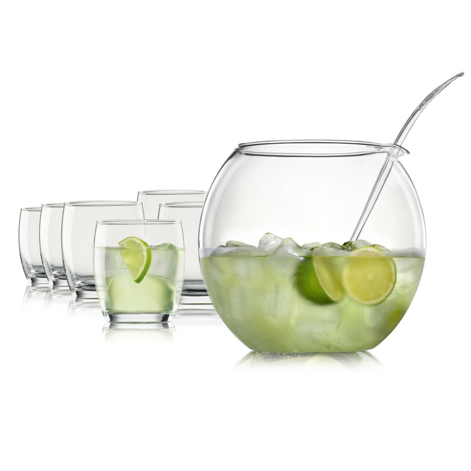 Bohemia Cristal Bowle-Set Libera Transparent 8-teilig hitzebeständig
