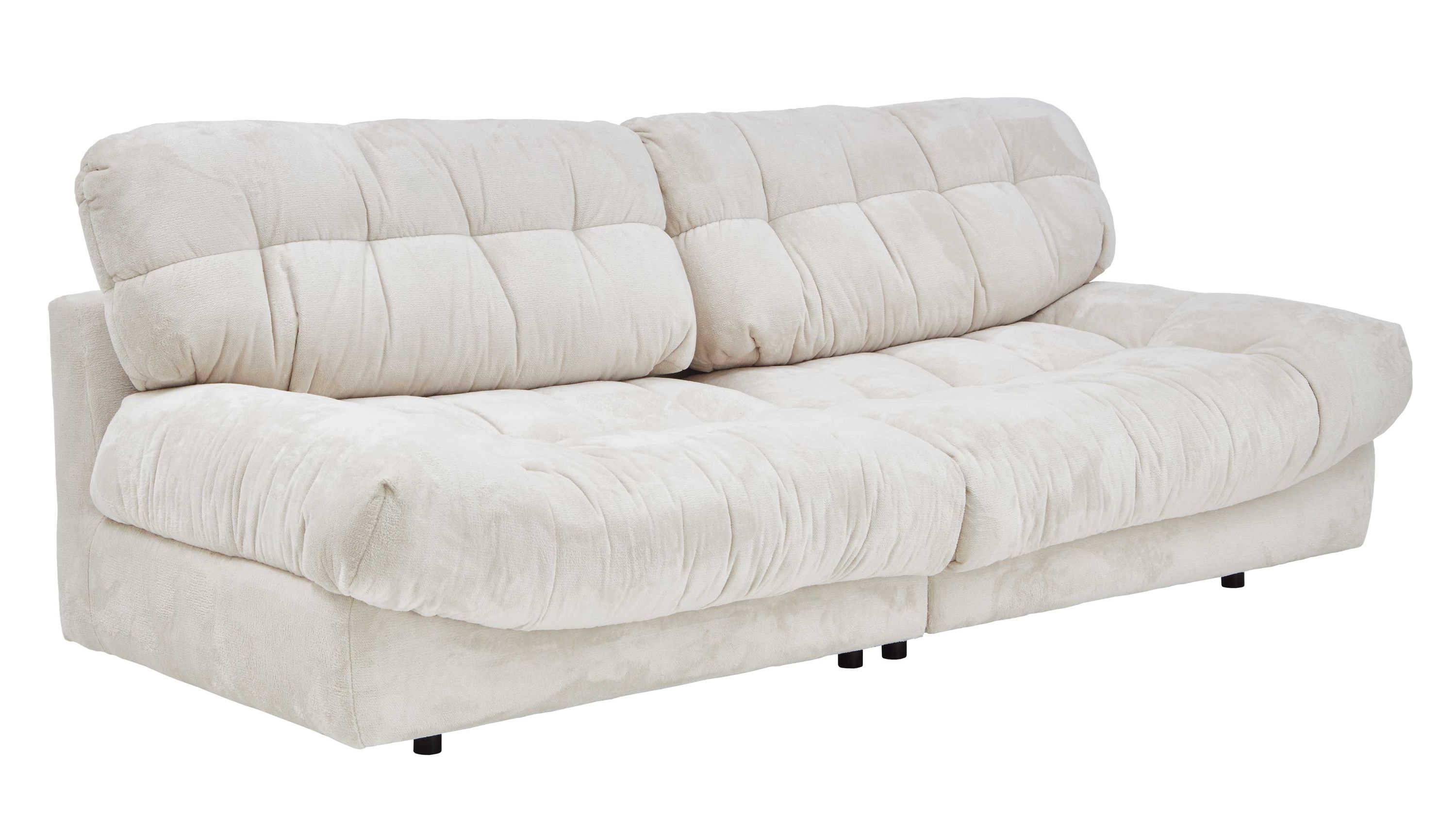 Bigsofa Rometta weiße Chenille 387.77 - Länge ca. 262 cm