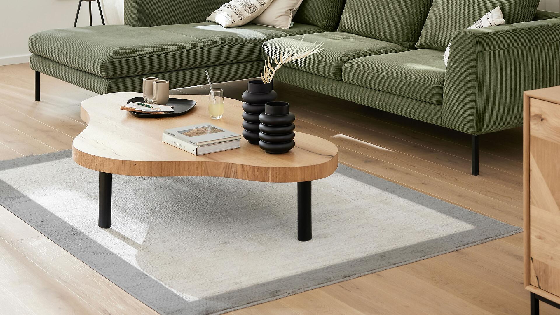 Ludwig Gutmann Couchtisch Roomio No. 2002 Eiche schwarzes Metall 135 x 82 cm online bestellen