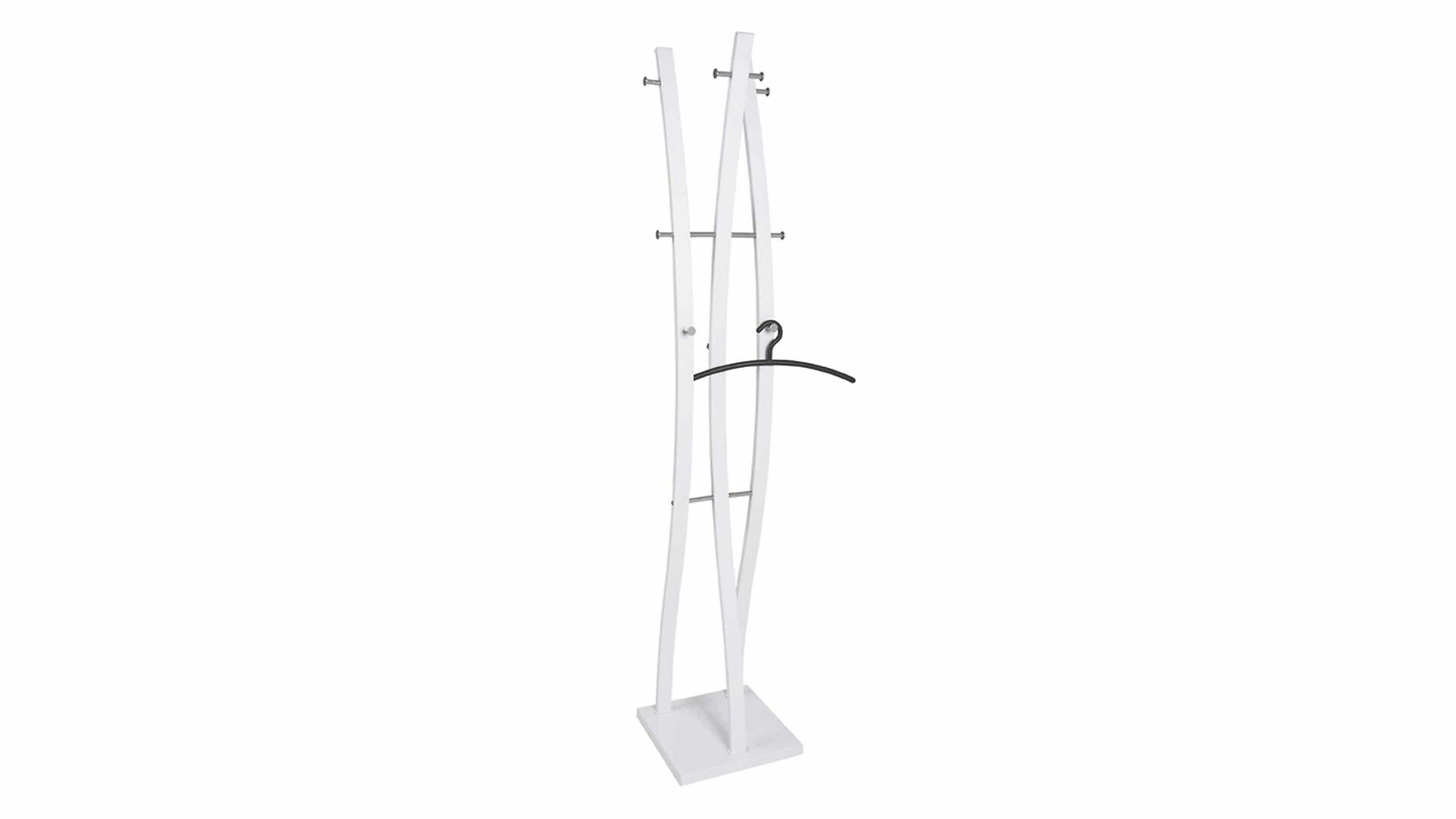 HAKU Möbel Garderobenständer Dielenmöbel weißer Stahl Chrom Höhe 180 cm online bestellen