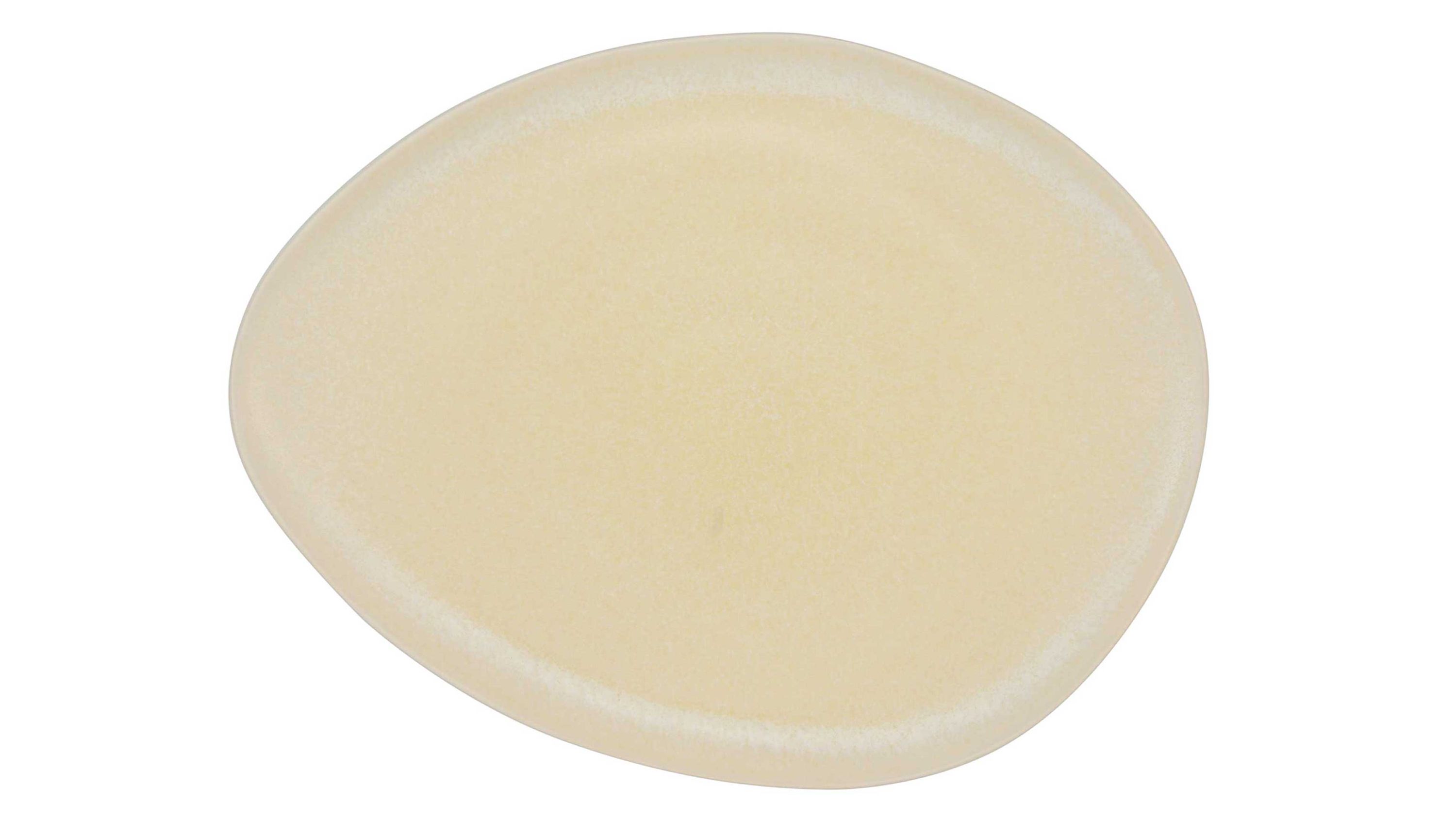 CREATABLE Pietra  Gourmetplatte sandfarbenes Steinzeug  ca. 31 x 24 cm