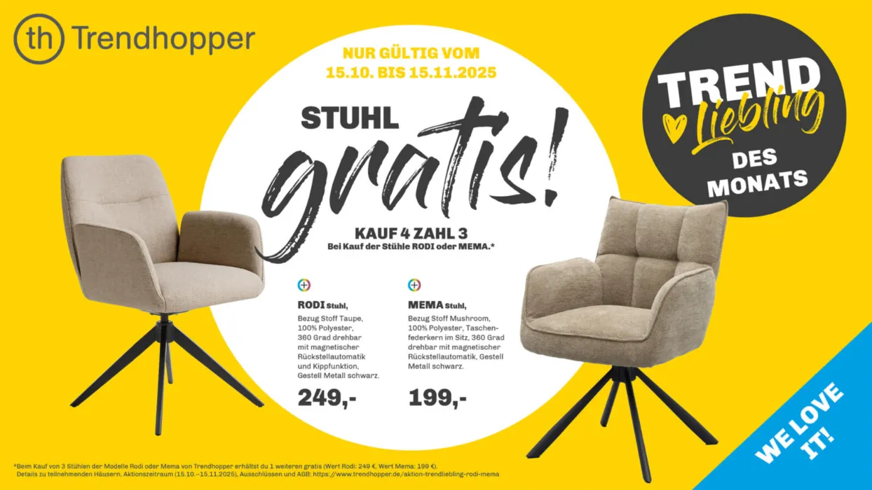 TRENDHOPPER TRENDLIEBLINGE: 4 KAUFEN, NUR 3 ZAHLEN! TRENDHOPPER TRENDLIEBLINGE: 4 KAUFEN, NUR 3 ZAHLEN!