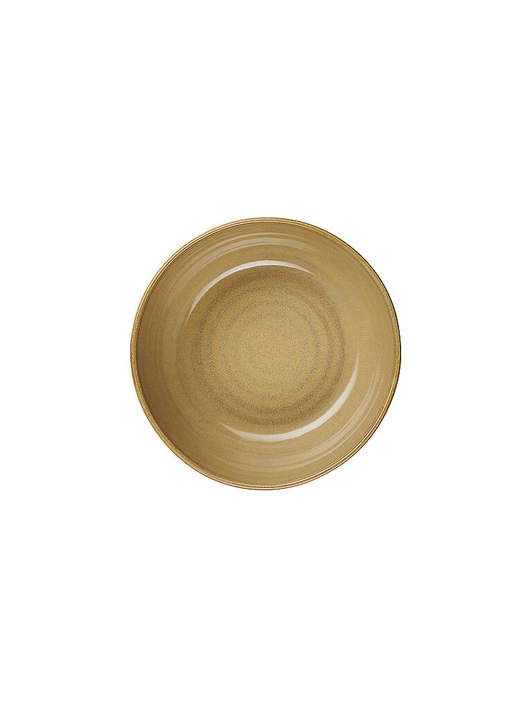 Bowl Ginger  braune Schale mit Steinoptik und leicht erhöhtem Rand  aus Vogelperspektive fotografiert