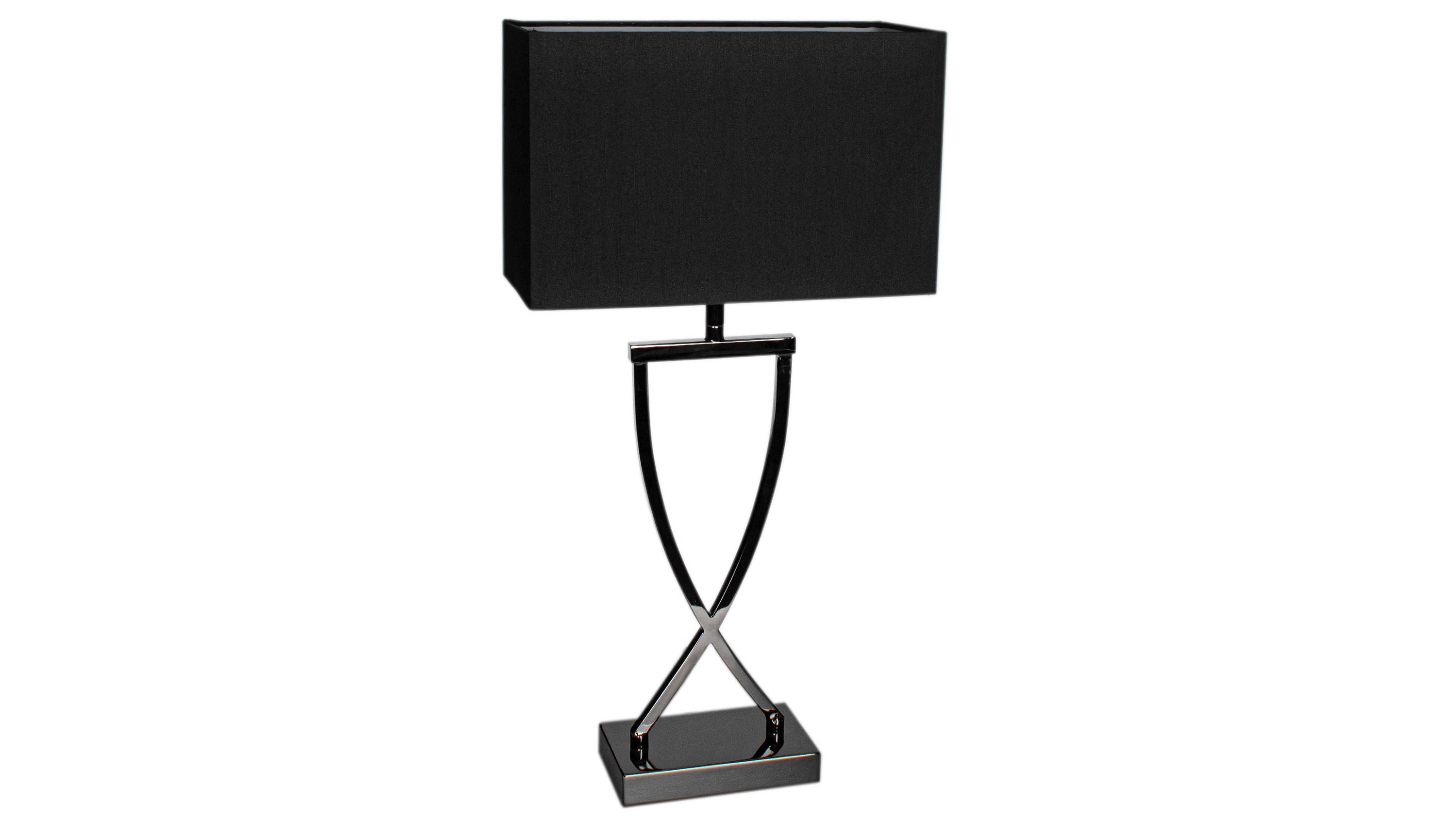 BY RYDÉNS Leuchten Serie Omega - Tischleuchte Schwarz & Schwarzchrom - Höhe ca. 52 cm
