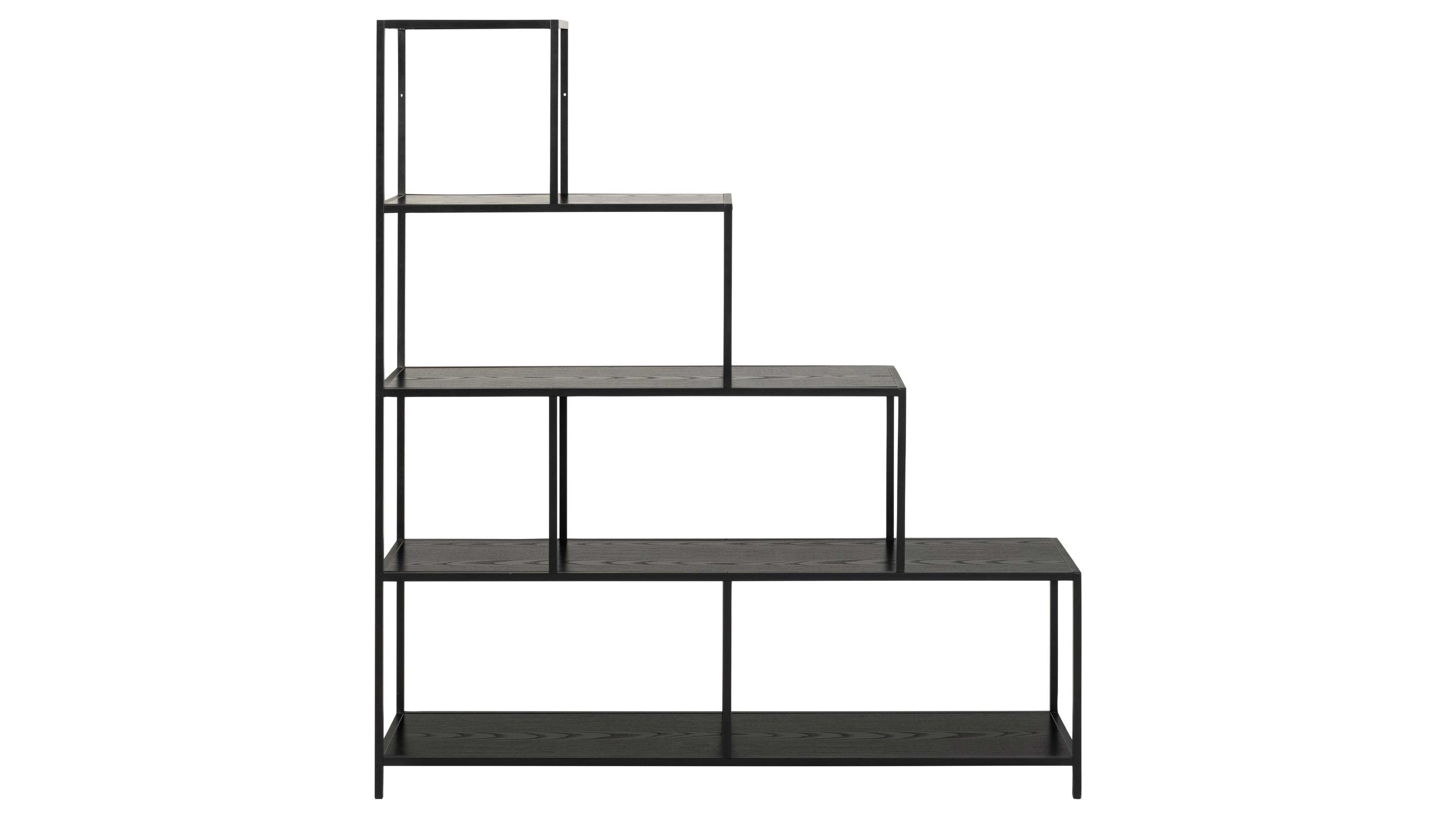 Treppenregal Seaford Schwarz ca. 135 x 150 cm
