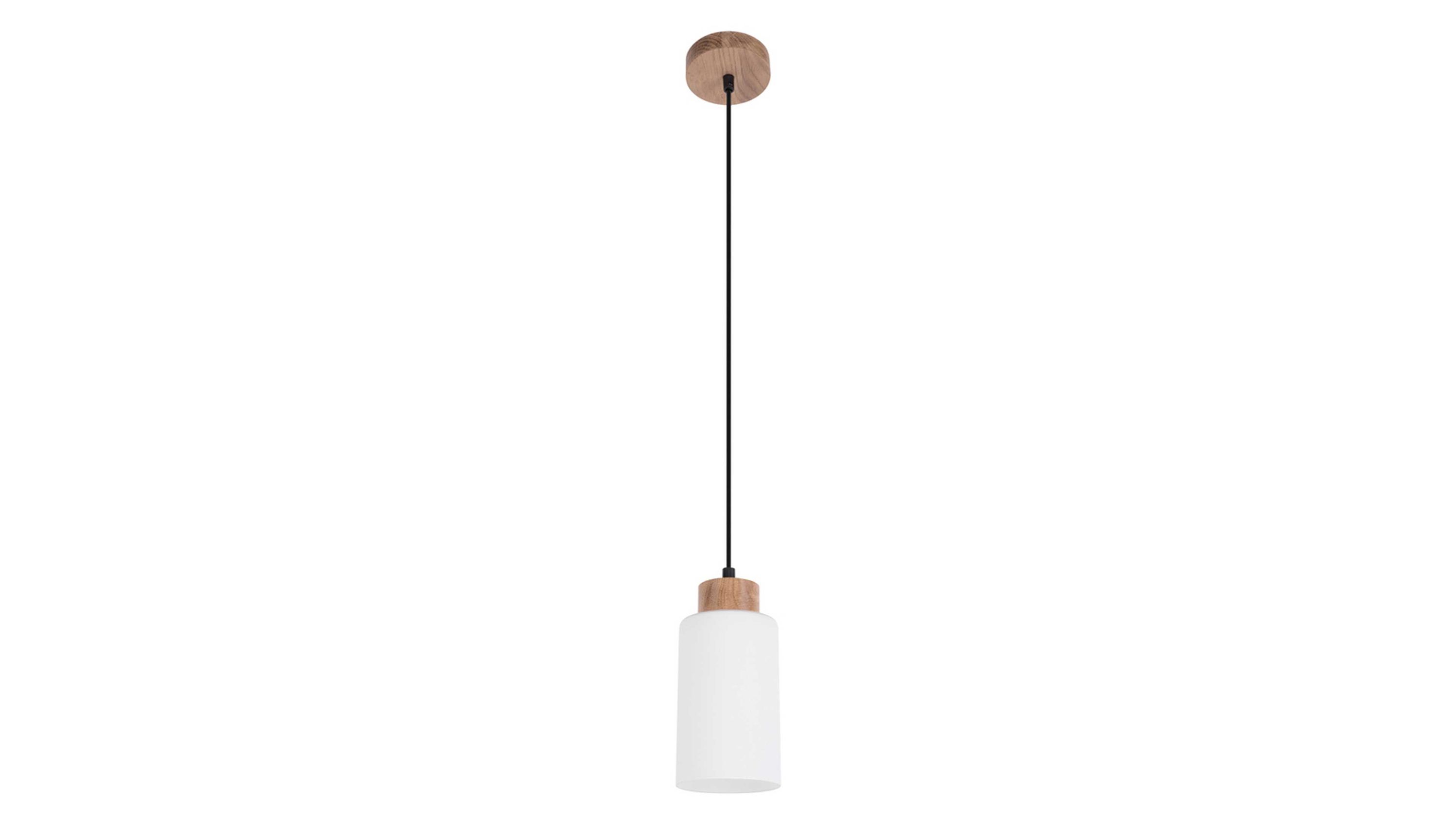SPOT LIGHT Leuchten Serie Mostar - Hängelampe weißes Glas & Eichenholz - Durchmesser ca. 10 cm