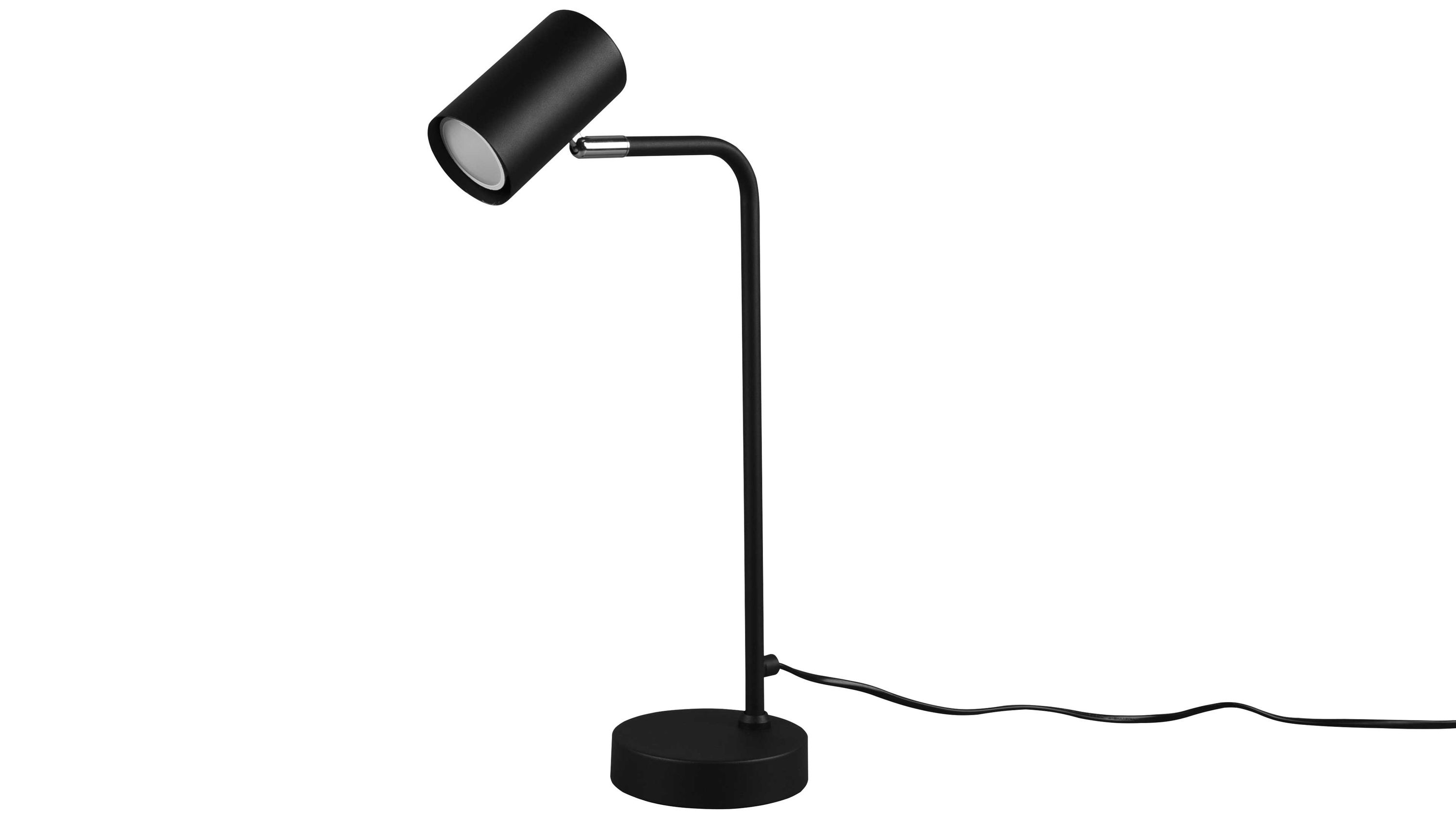 TRIO Leuchten Tischleuchte Marley mattschwarzes Metall - Höhe ca. 45 cm