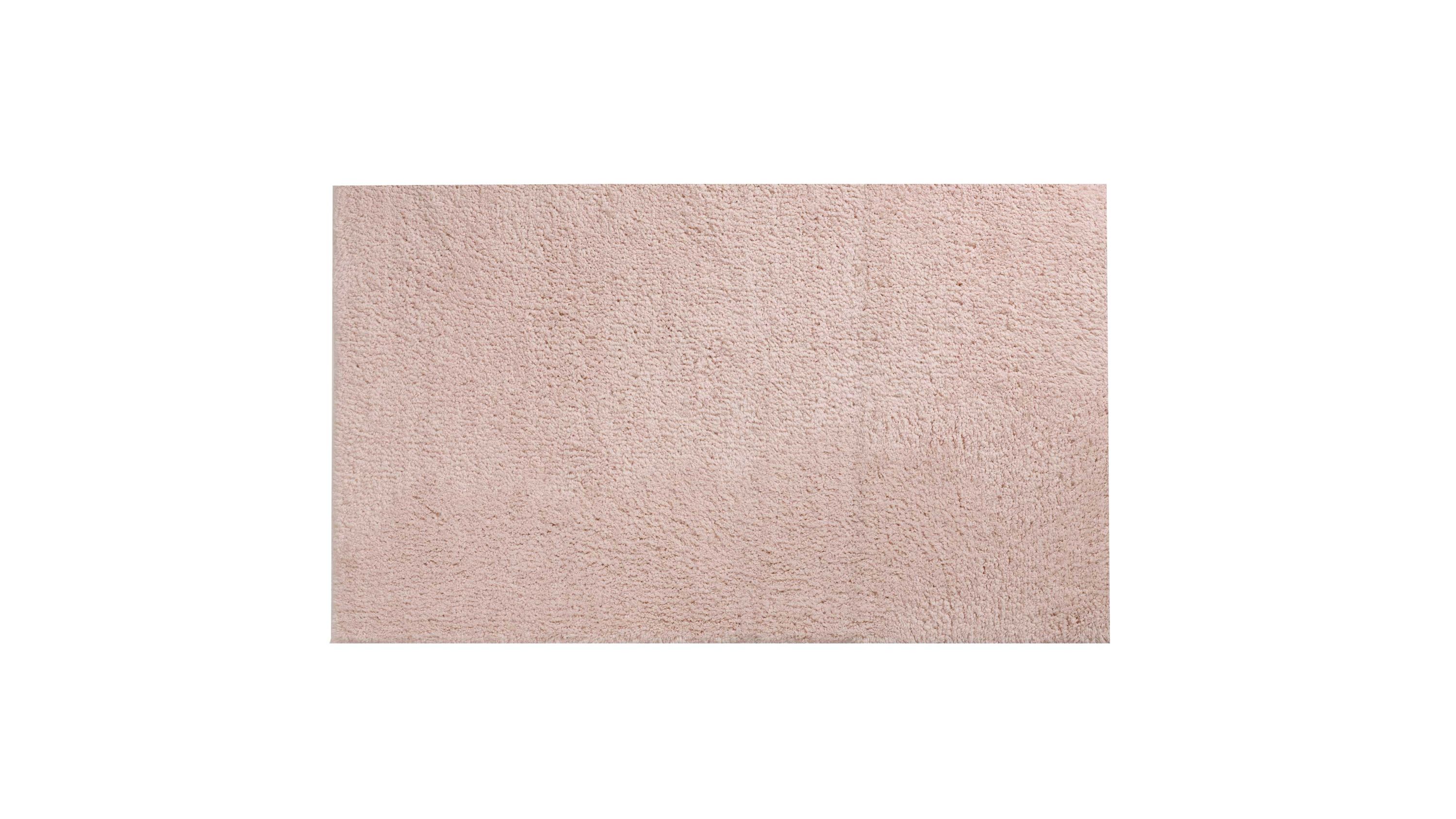 Rechteckige Badematte in einfarbigem rosa mit weicher Oberfläche