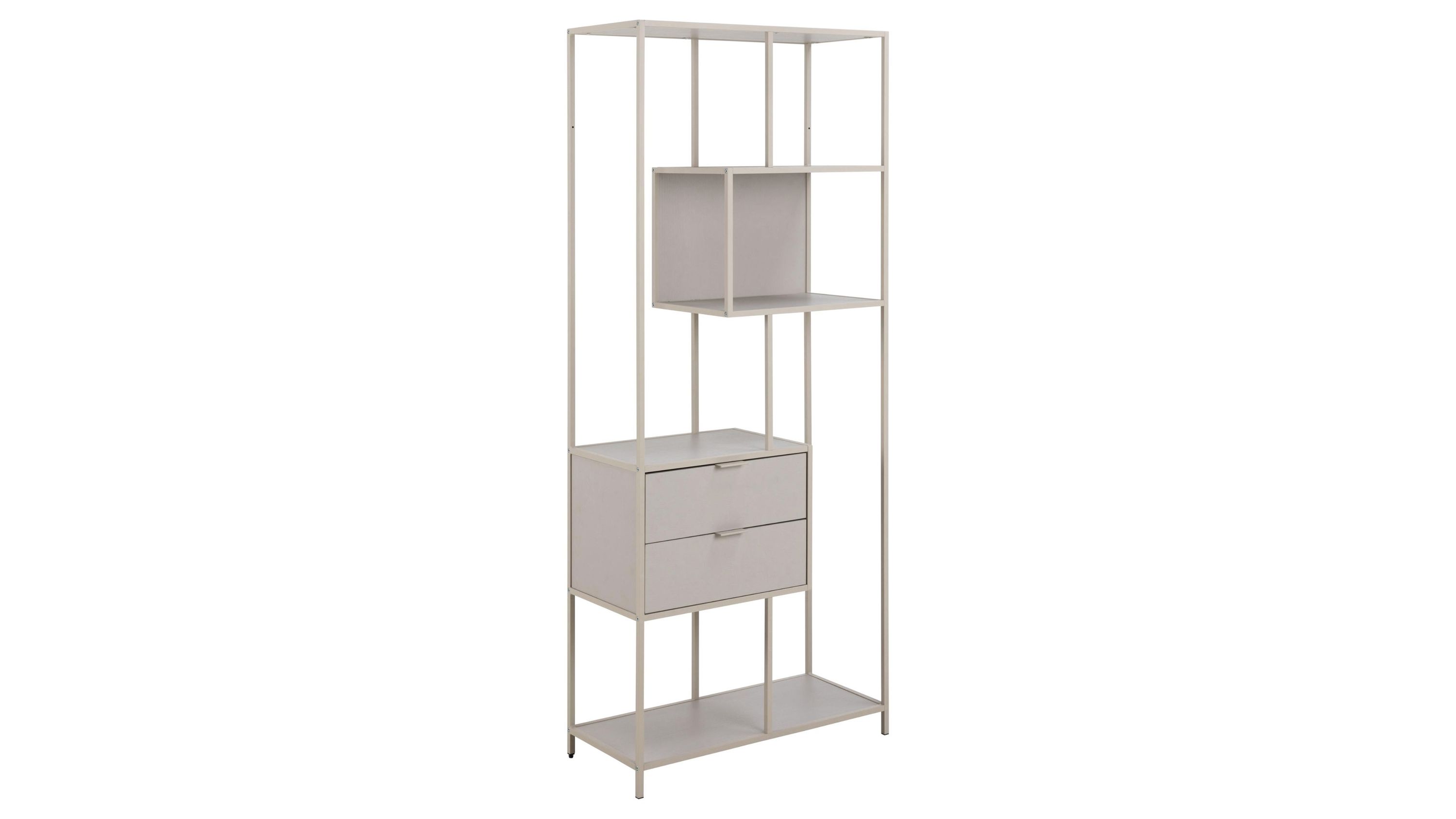 Regal Seaford im Industrielook Grau  ca. 77 x 185 cm