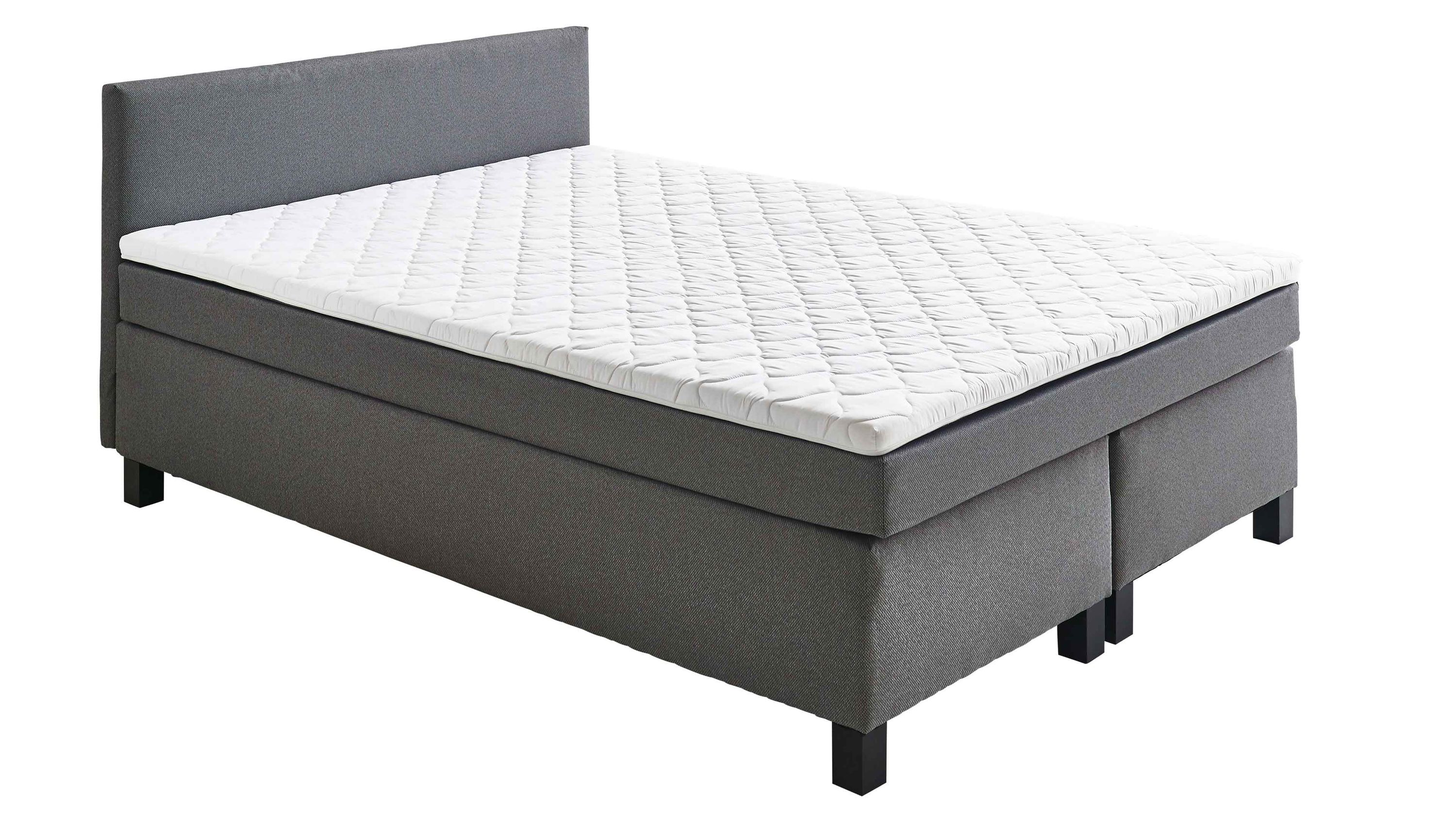 Boxspringbett Philly silberfarbener Bezug 50290-720  Liegefläche ca. 180 x 200 cm