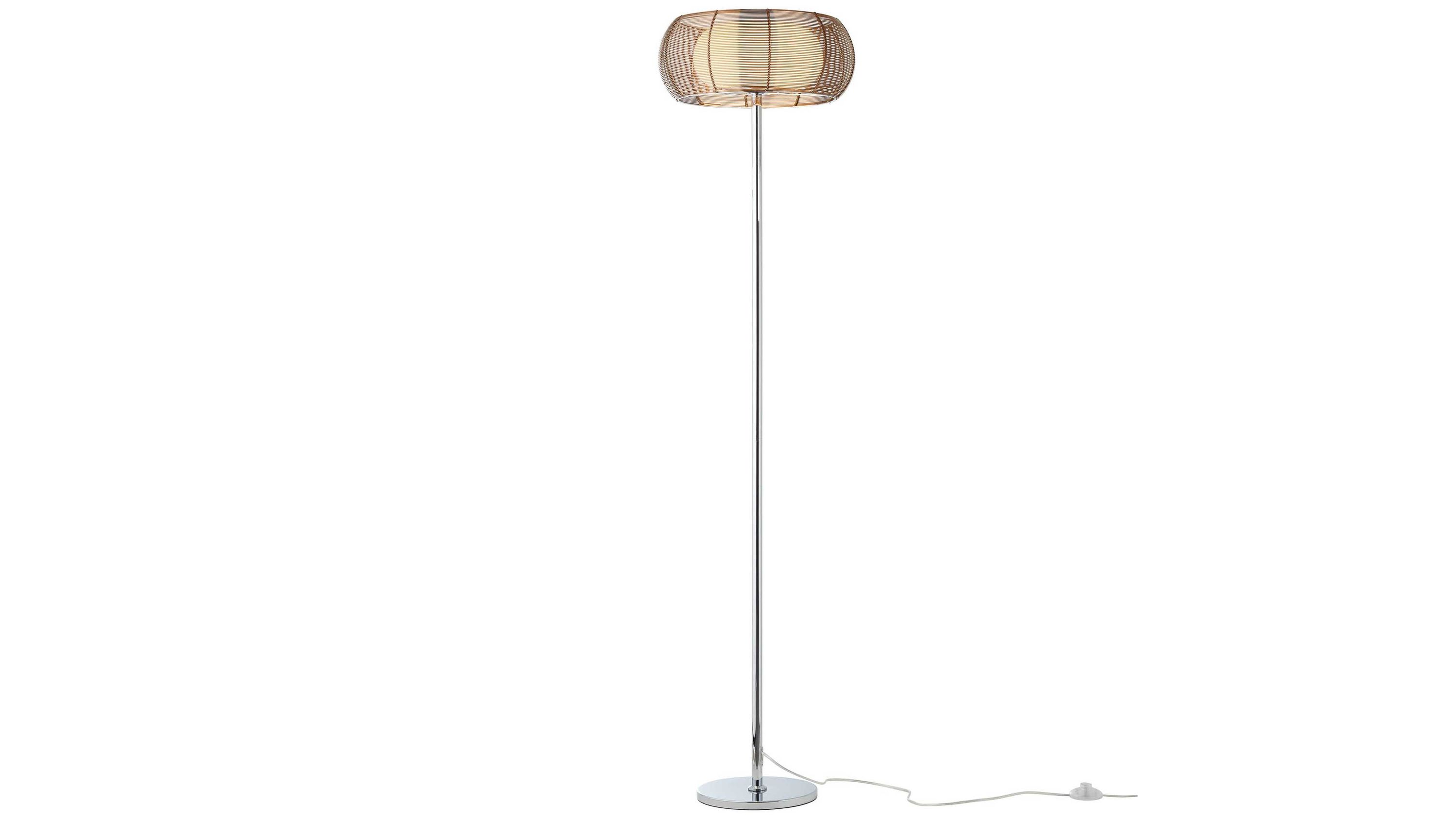 Brilliant Stehlampe Relax bronzefarbener Stahldraht & Glas  Höhe ca. 162 cm