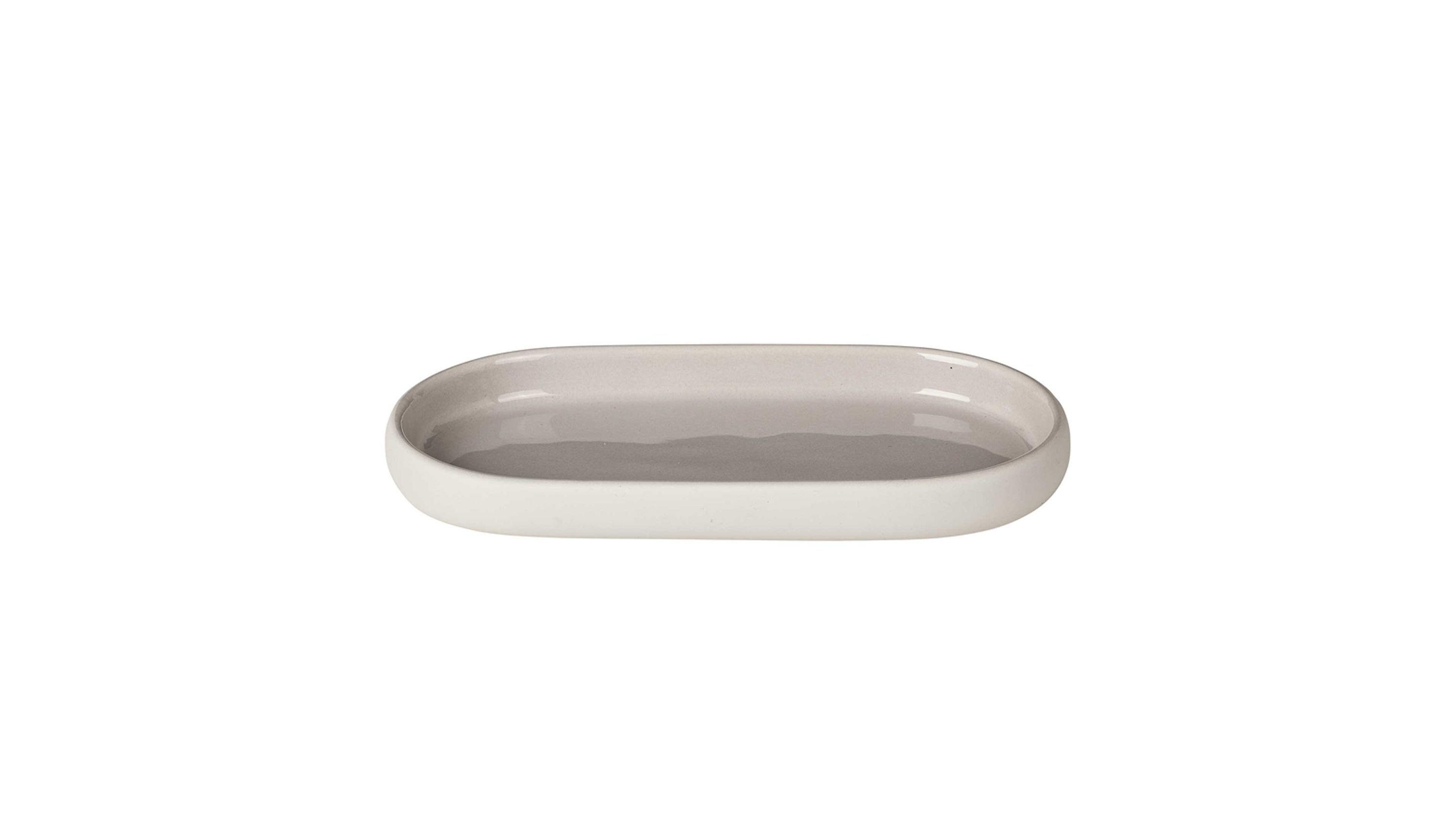 blomus Ablageschale Sono cremeweiße Keramik  Länge ca. 19 cm