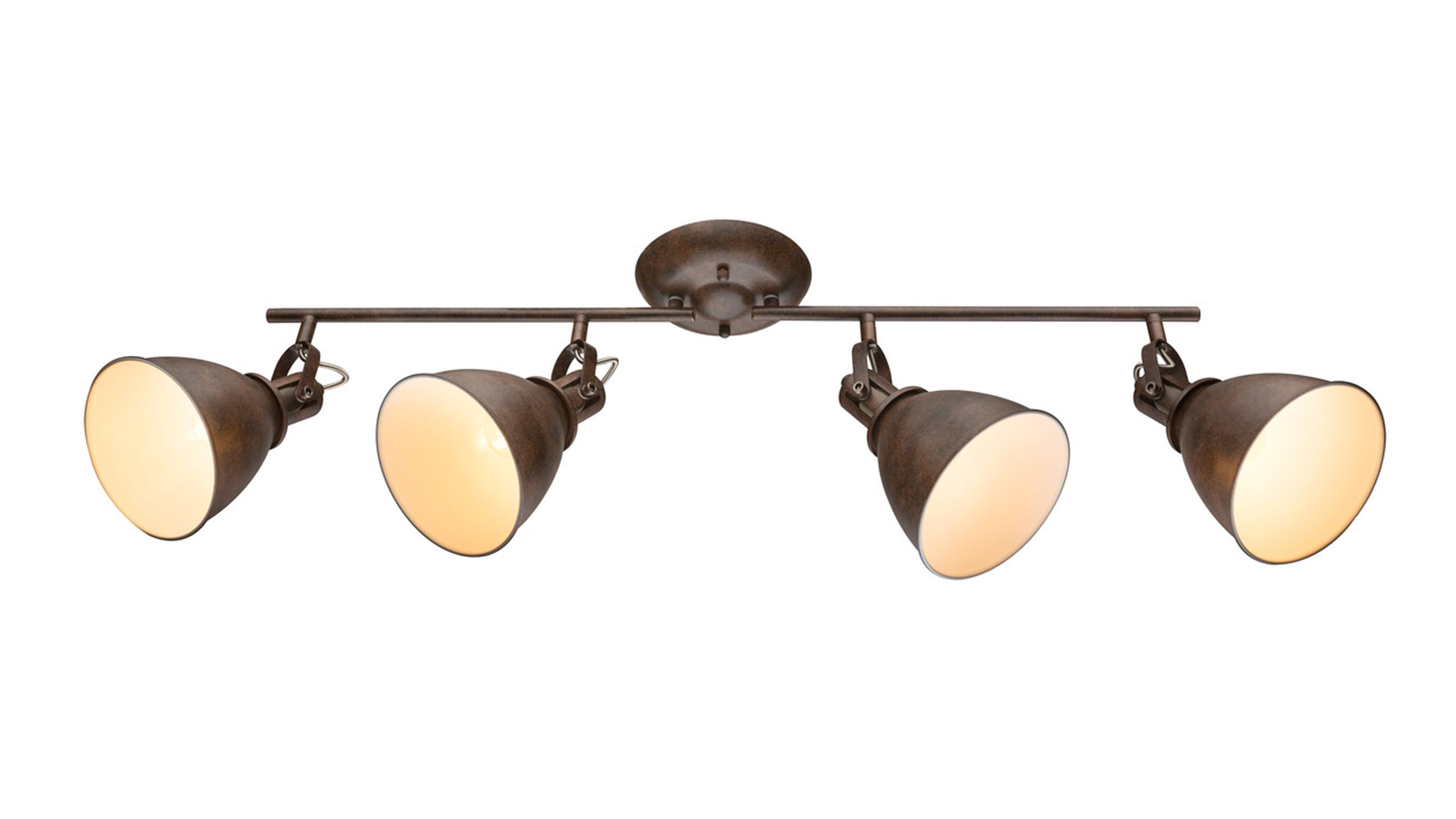 GLOBO Deckenstrahler Giorgio - Deckenlampe Rost & Weiß  Länge ca. 80 cm