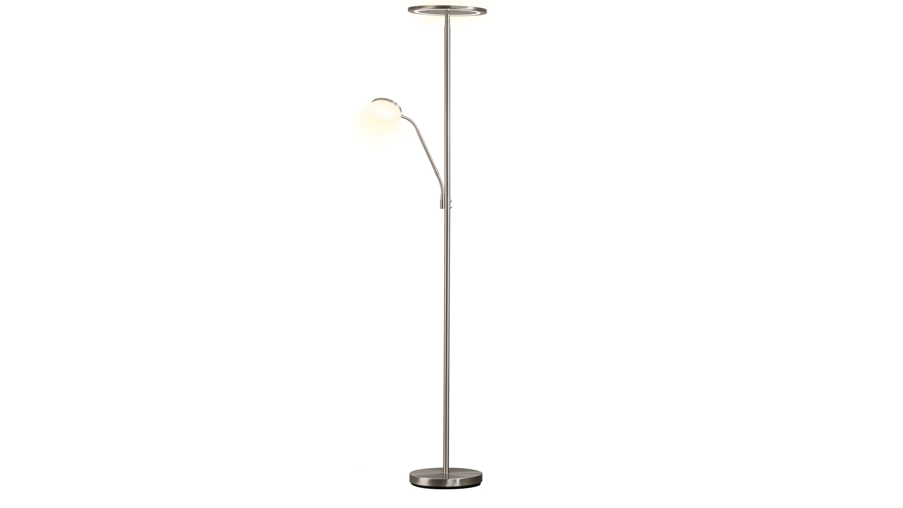 FH Stehlampe Sorento nickelfarbenes Metall - Höhe ca. 182 cm