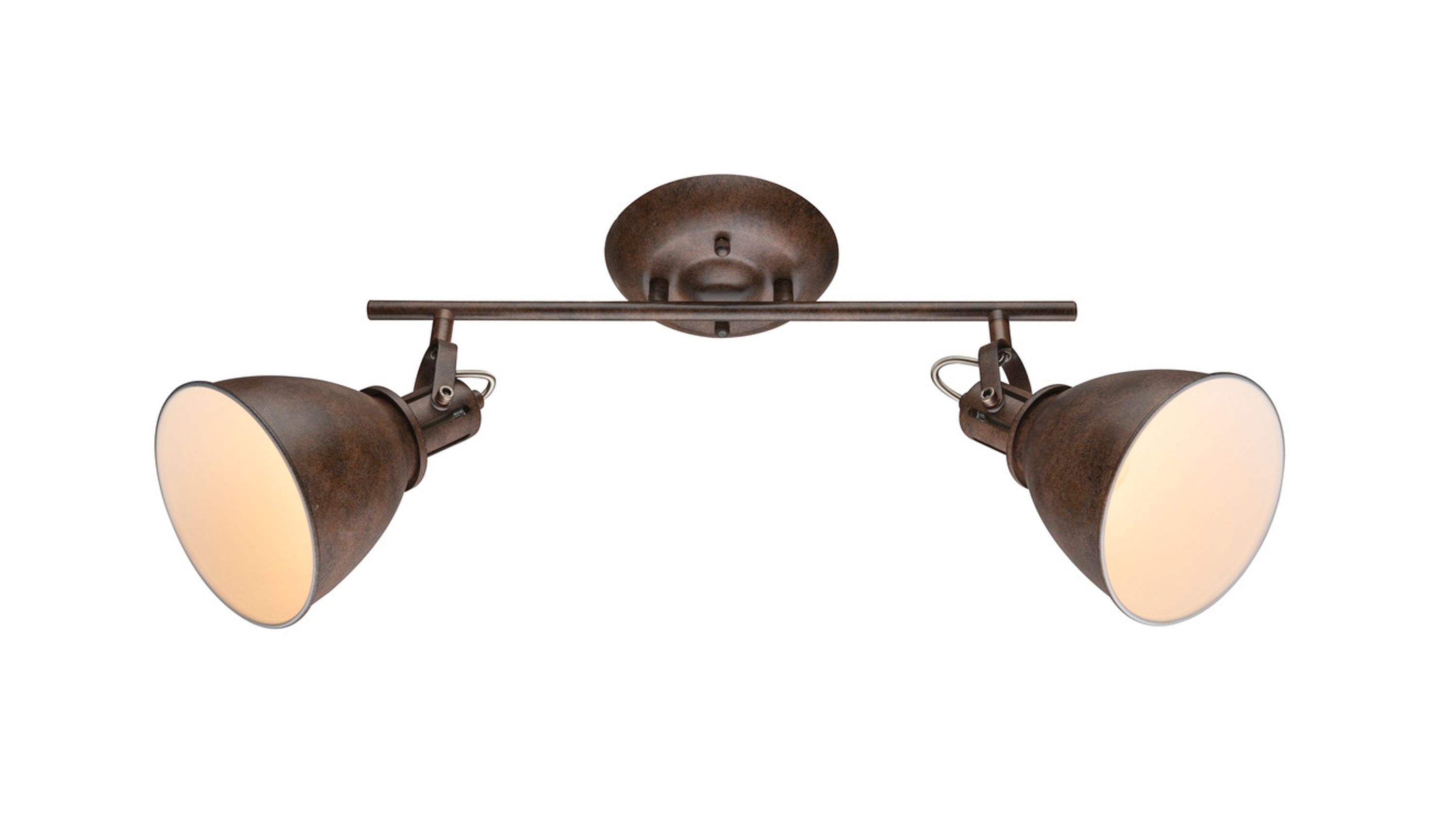 GLOBO Deckenstrahler Giorgio für Ihre Wohnaccessoires Rost & Weiß  Länge ca. 45 cm