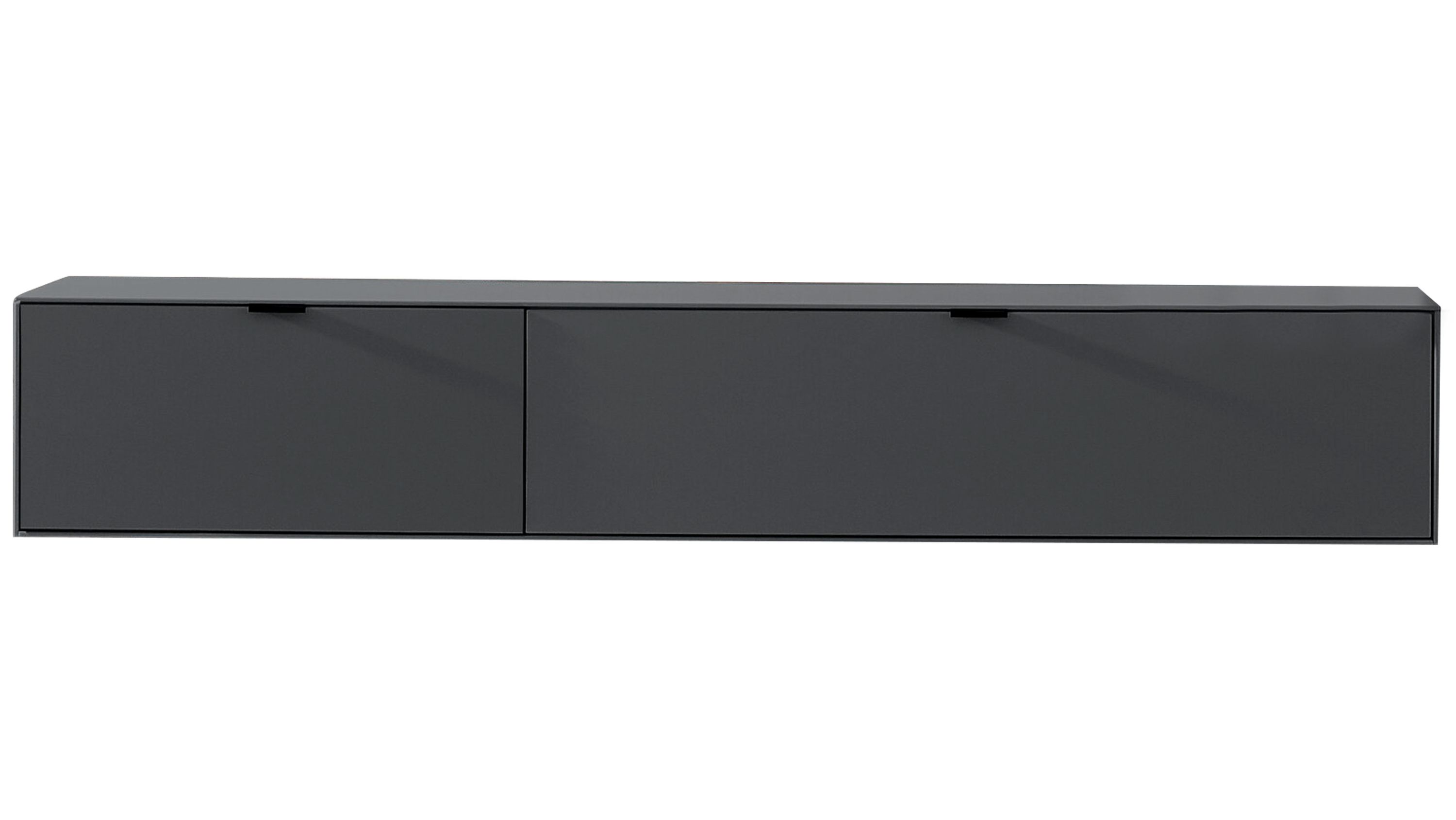 WÖSTMANN Wohnprogramm WM 2470 - Hängeelement graphitgrauer Lack - ein Auszug, eine Klapptür, Breite ca. 212 cm