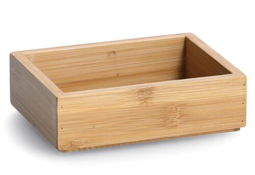 Flache rechteckige Bambusbox 2er-Set