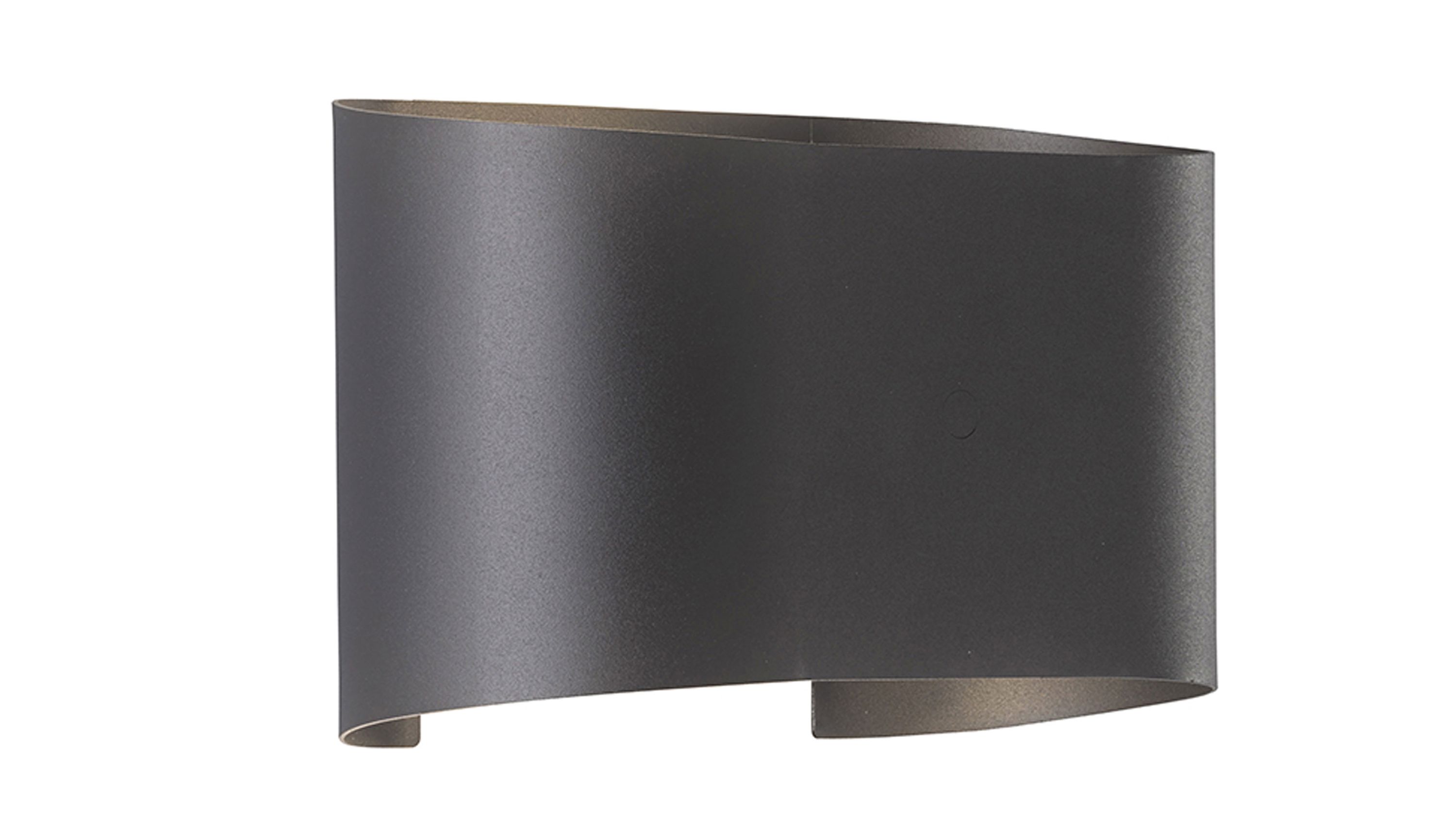 FH Außen-Wandleuchte Wall mattschwarzes Metall - Breite ca. 18 cm